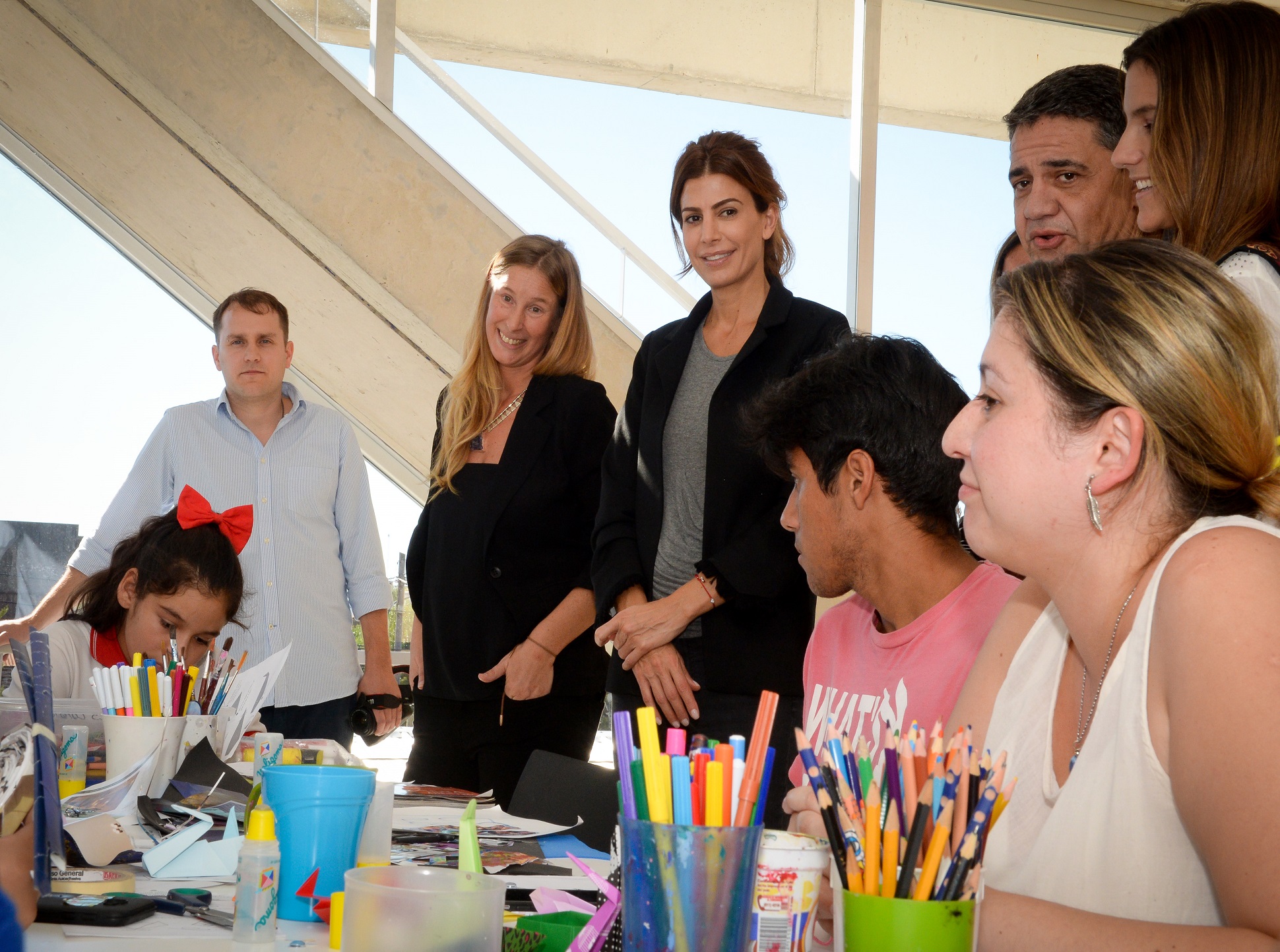 Juliana Awada visitó el Centro Barrial de Juventud Balcarce en Vicente López