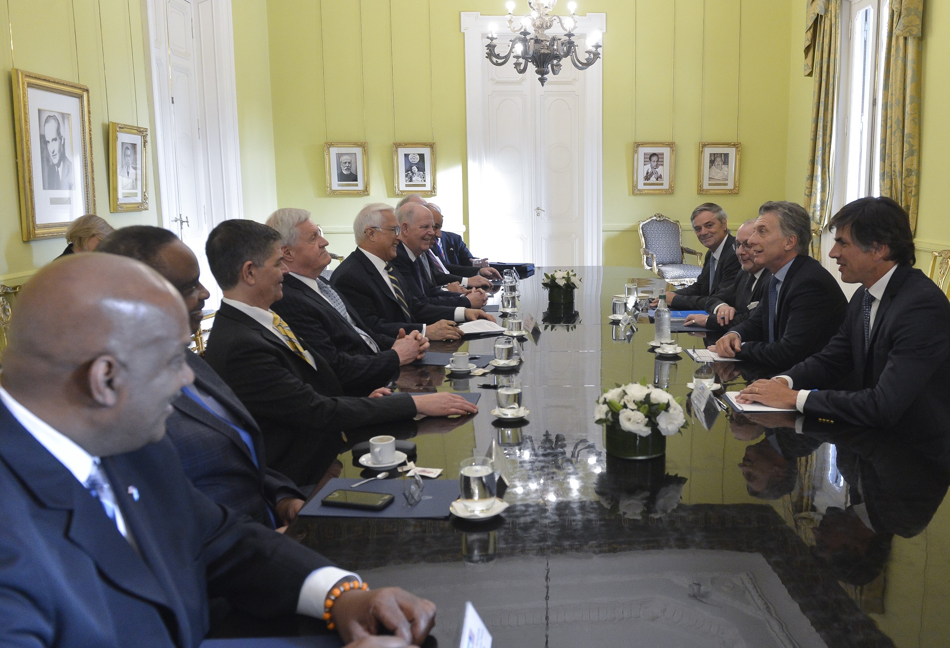 Macri recibió a miembros de la Cámara de Representantes de los Estados Unidos 