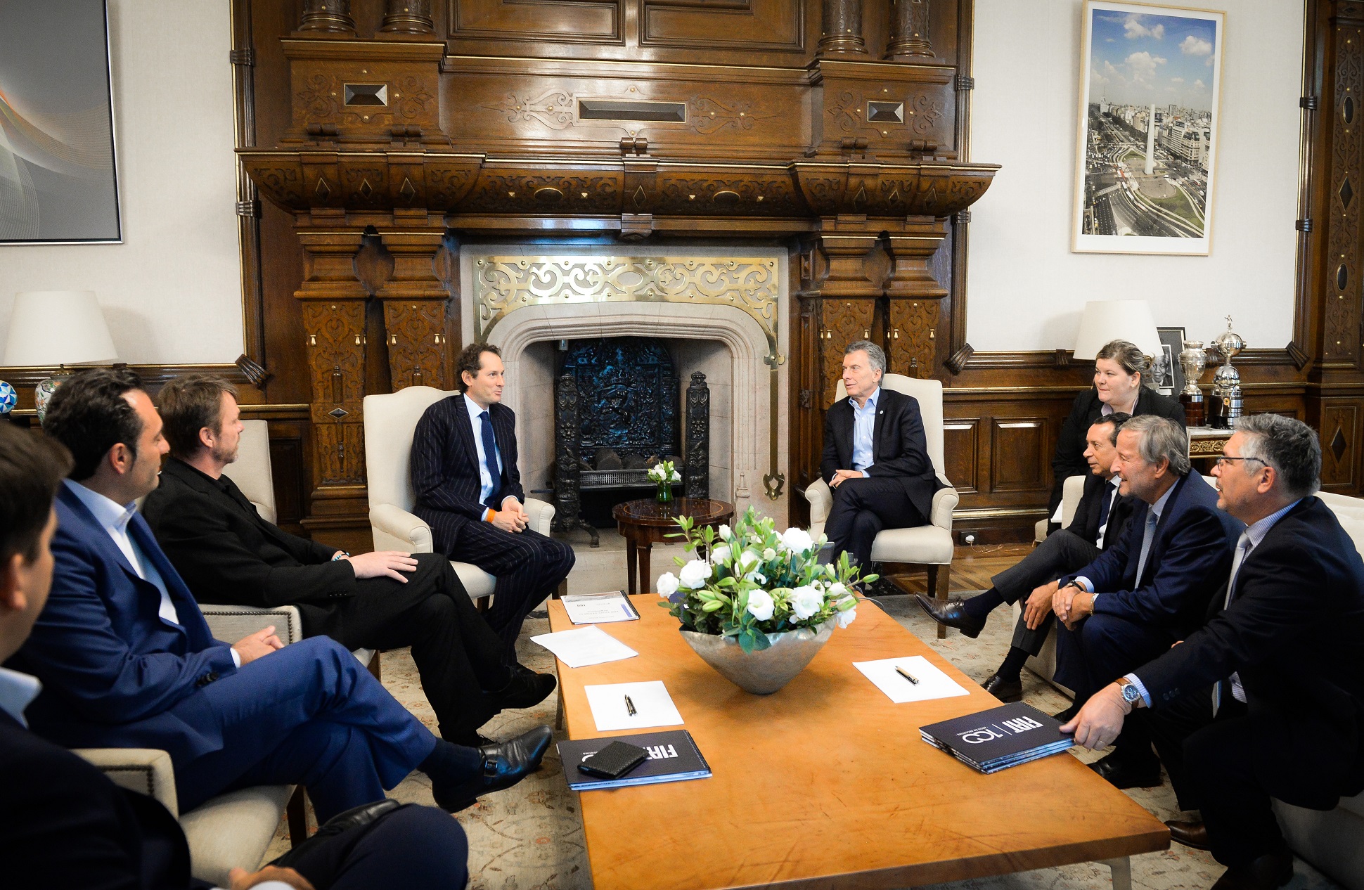 Macri recibió en la Casa Rosada a autoridades de Fiat