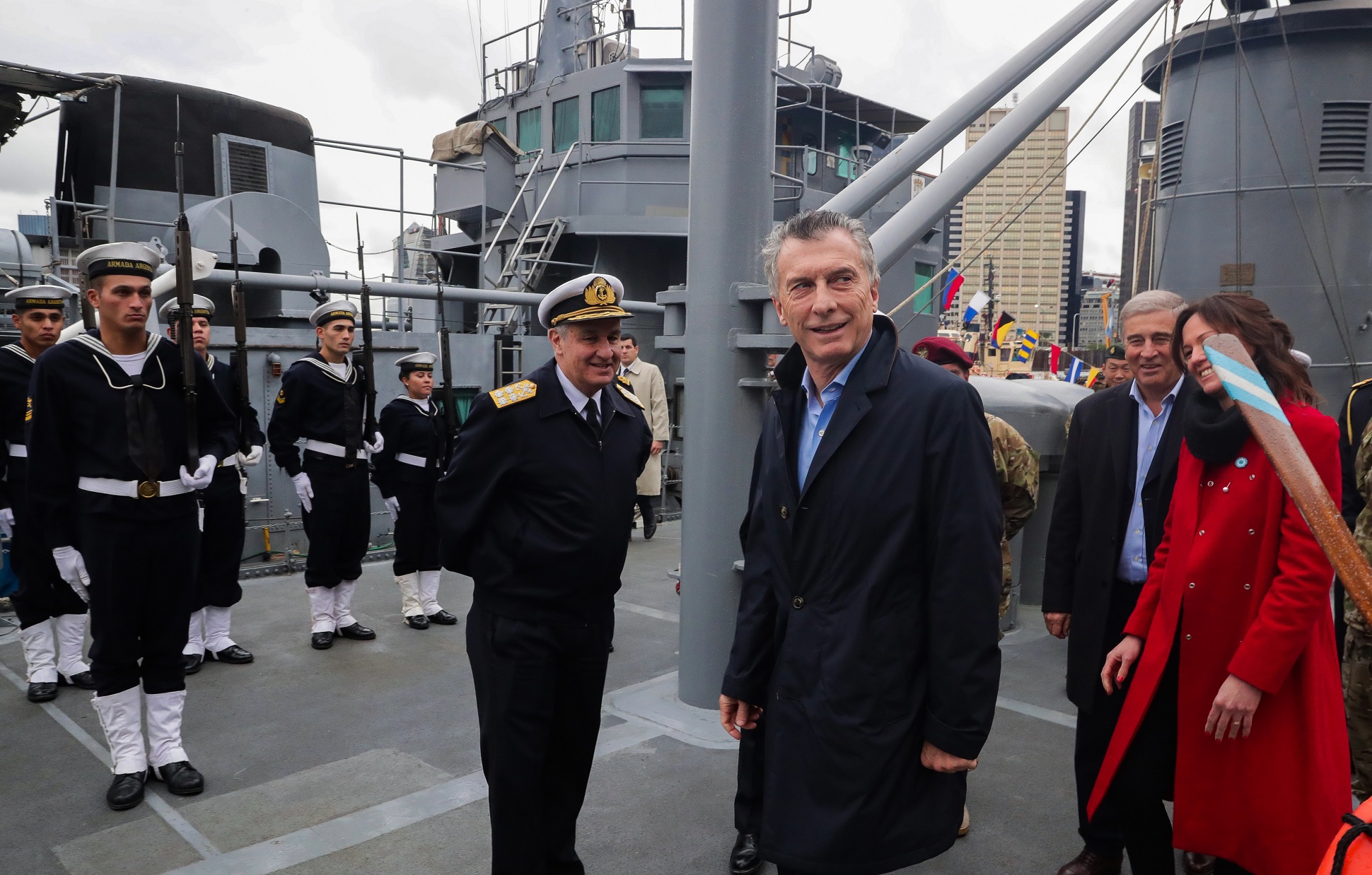 Macri saludó al personal de la Campaña Sanitaria Fluvial 2019