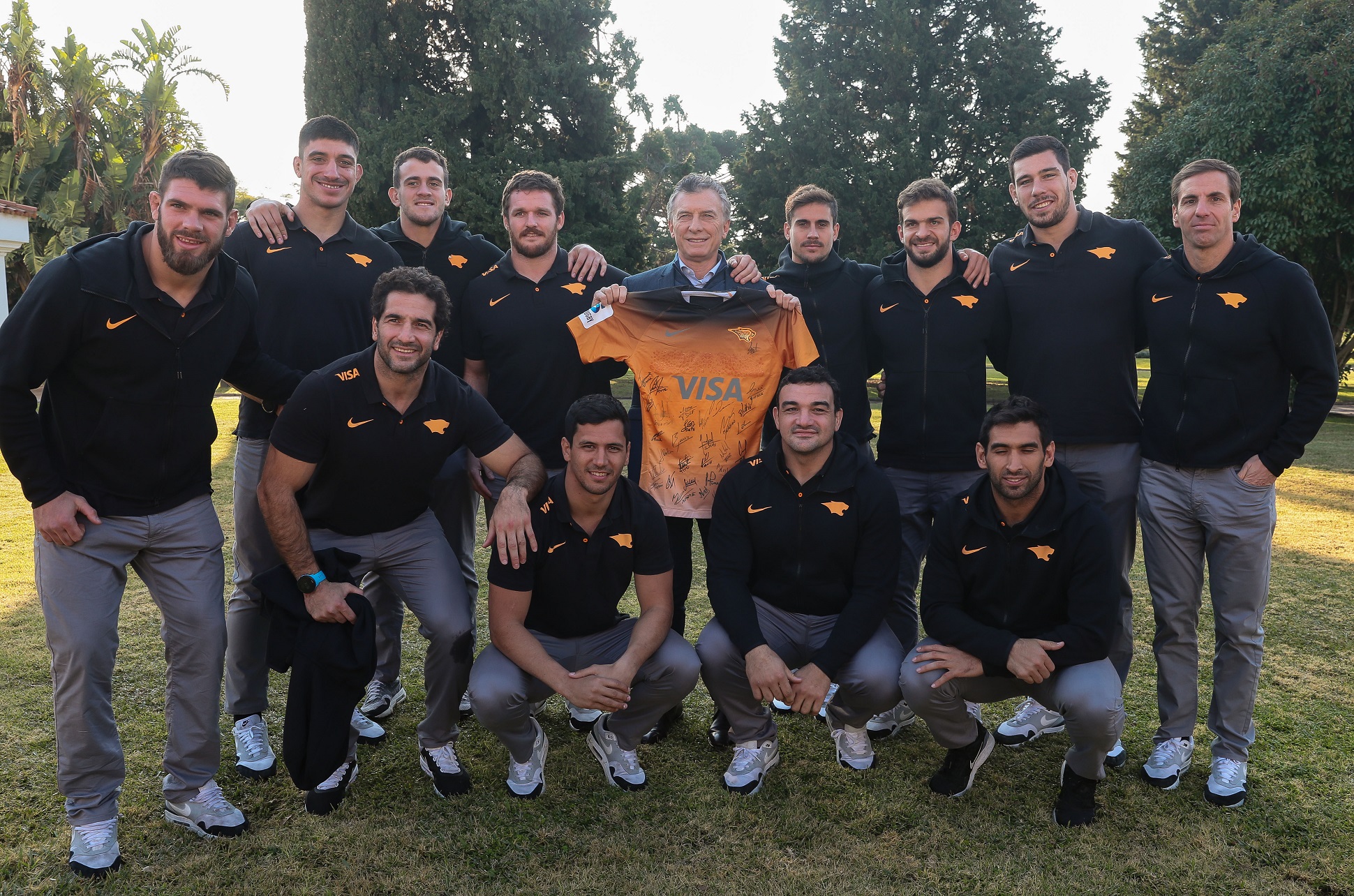 El presidente Macri recibió al plantel de los Jaguares