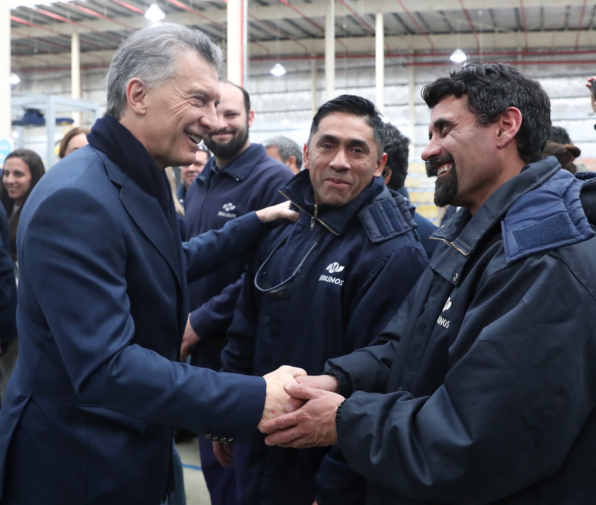 El Presidente asistió a la inauguración de una nueva planta de la empresa Molinos