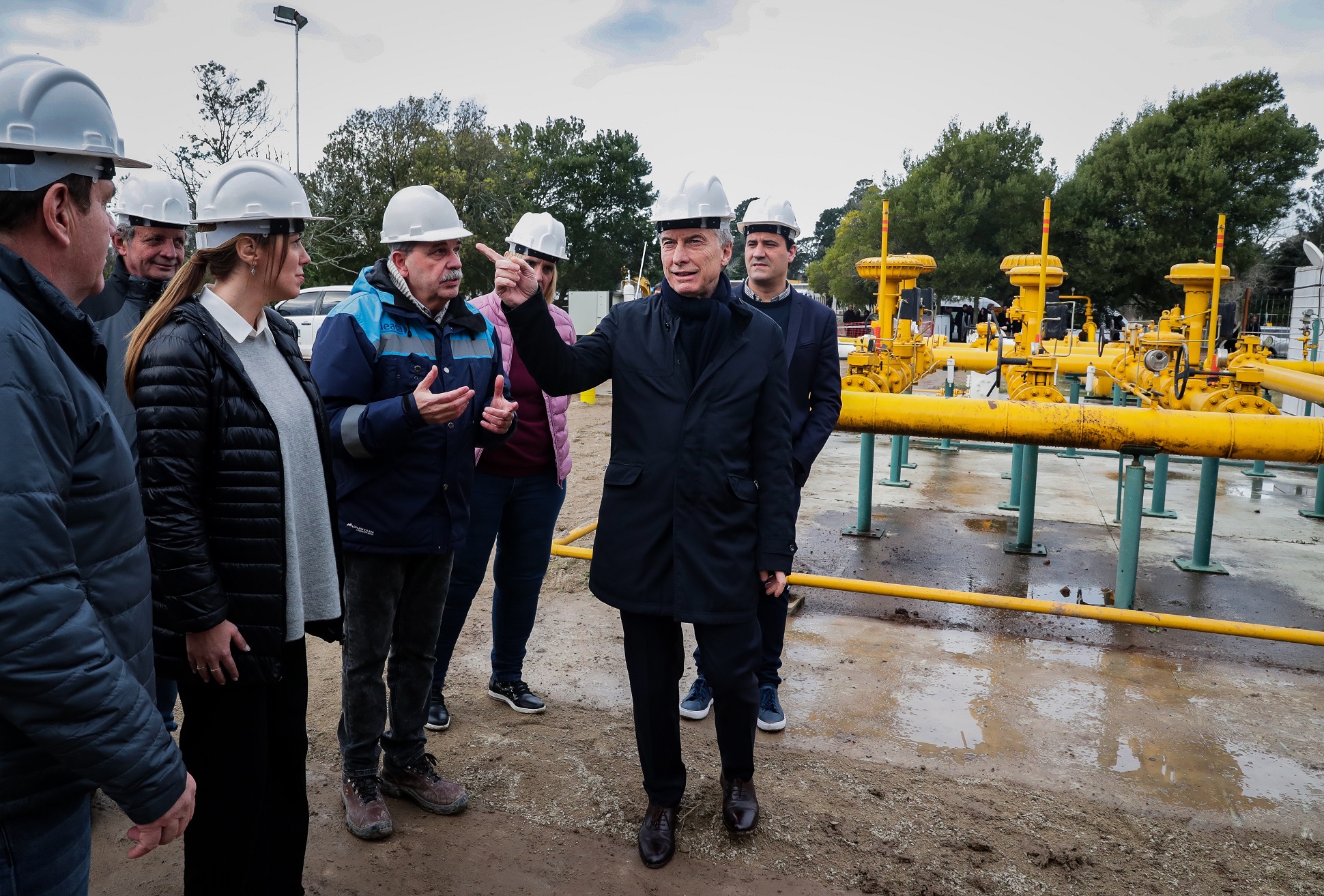 Macri recorrió en Mar del Plata las obras de ampliación del Gasoducto de la Costa