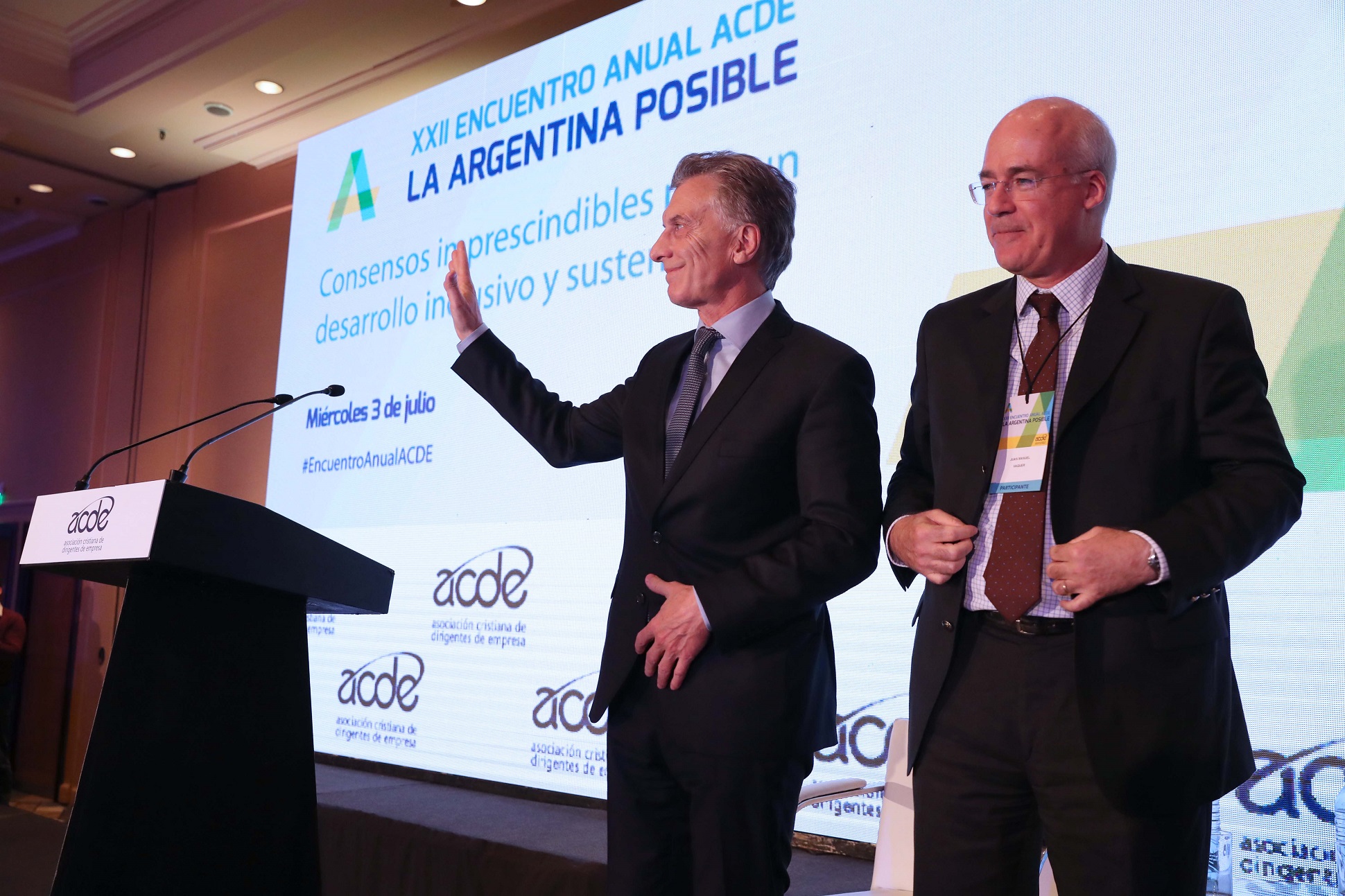 Macri pidió a los empresarios que asuman el desafío de ser protagonistas