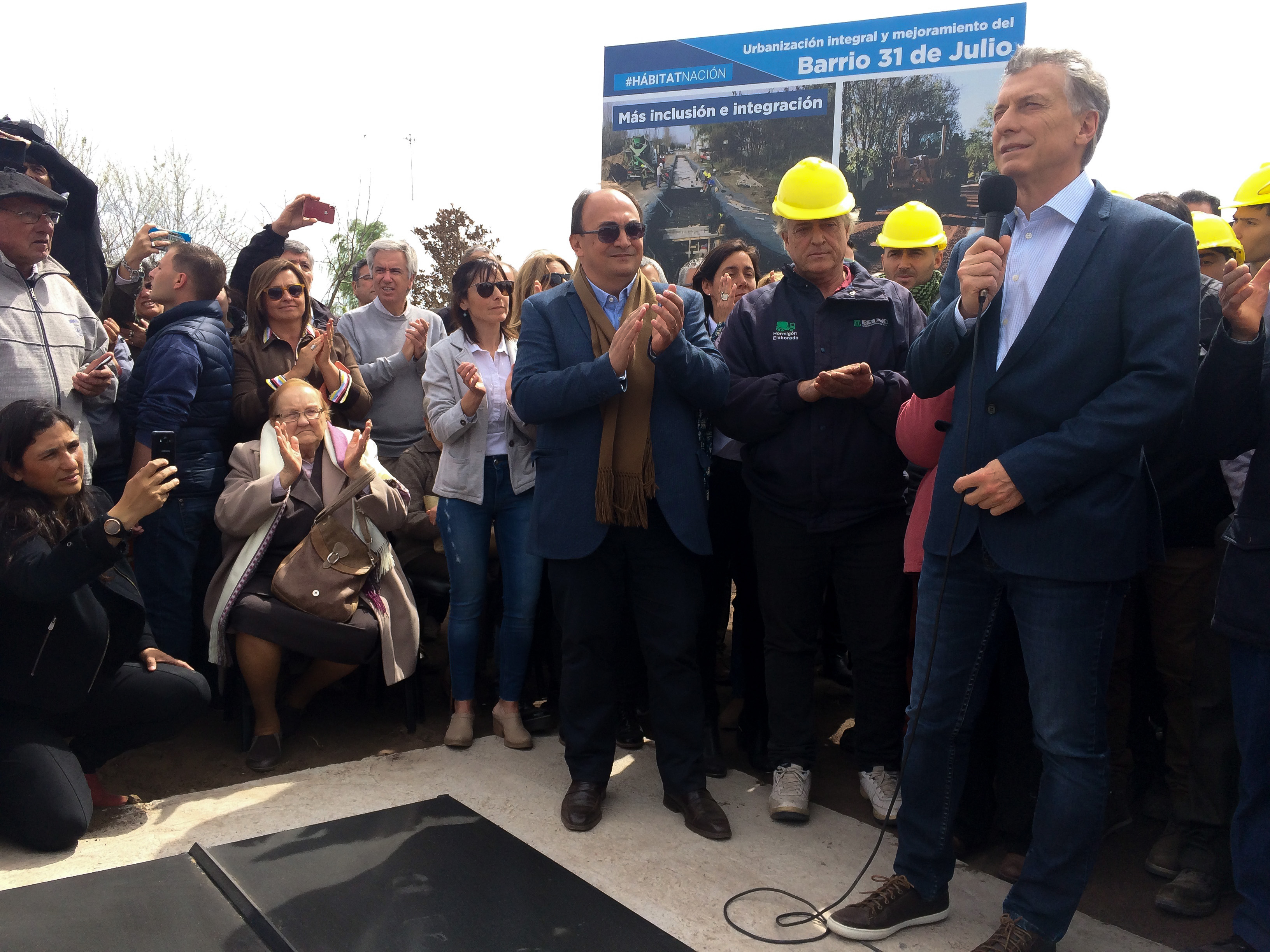 Macri encabezó el acto de inauguración de obras de urbanización en Saladillo