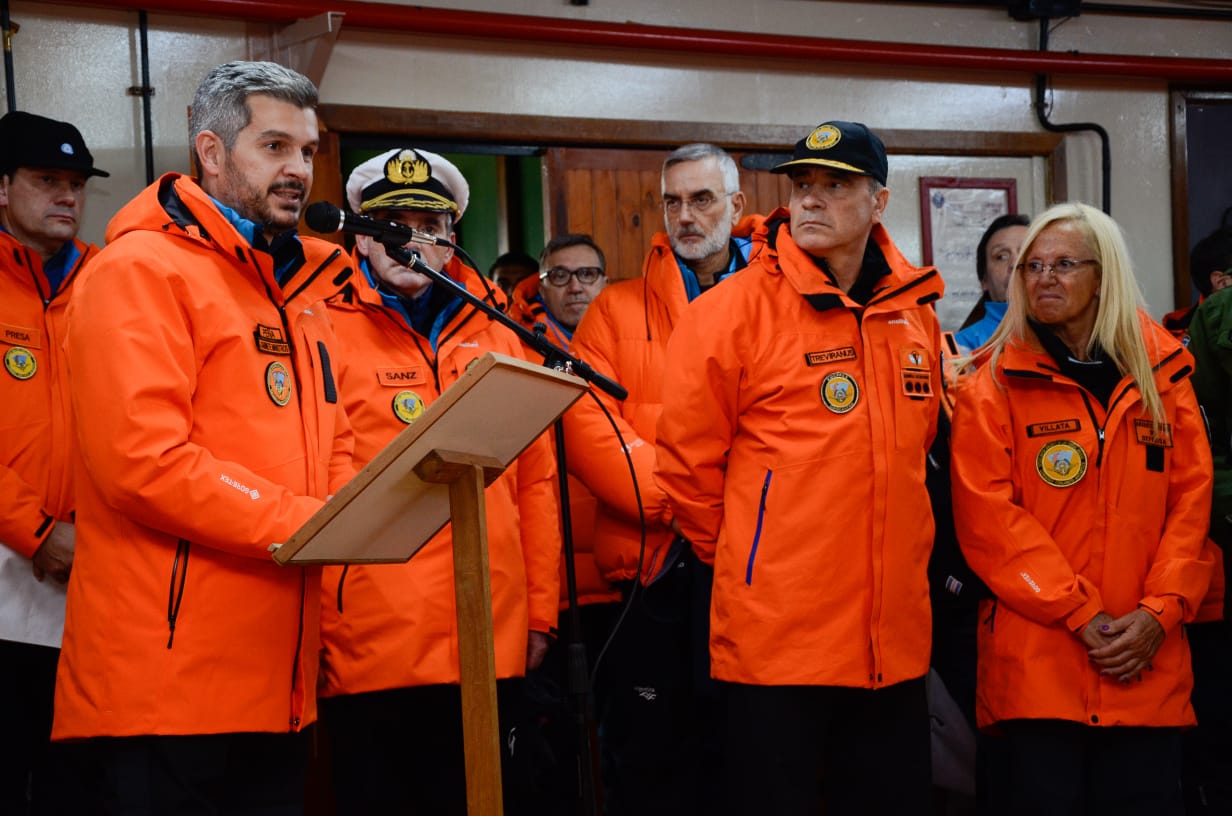 Marcos Peña encabezó el acto por los 50 años de la creación de la Base Marambio, en la Antártida