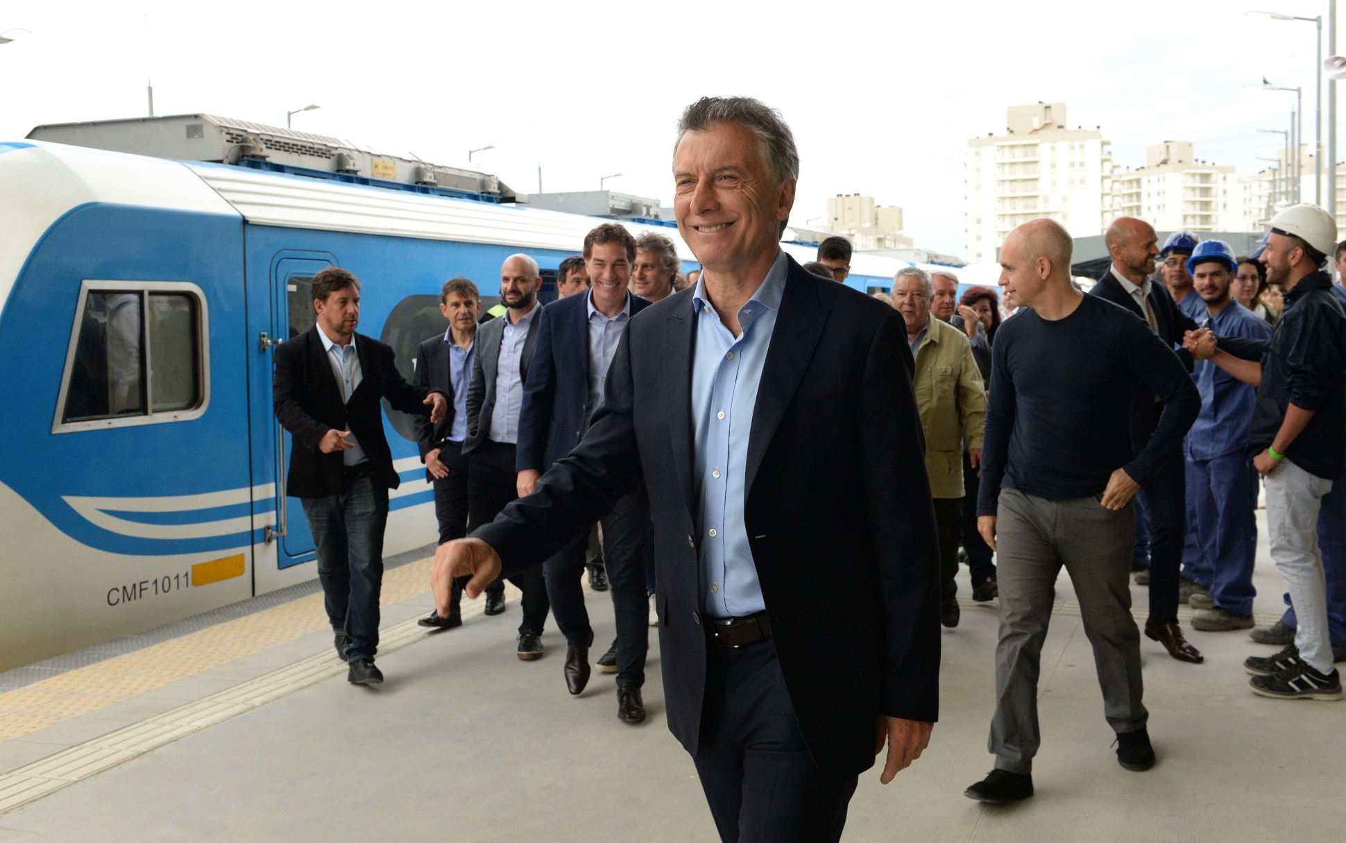Macri encabezó la inauguración de la nueva estación elevada Sáenz del ferrocarril Belgrano Sur