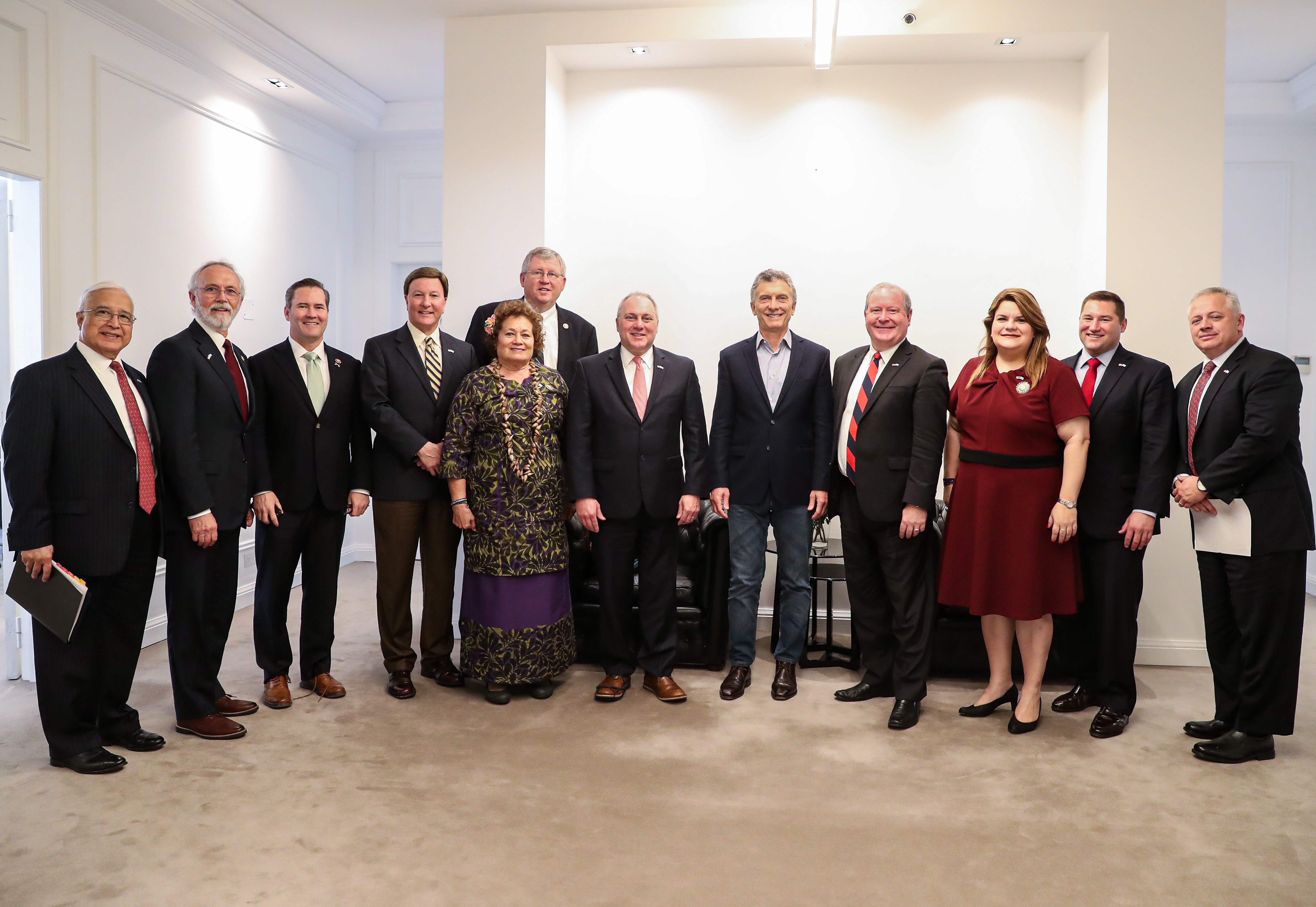 El presidente Macri recibió a una delegación de congresistas de los Estados Unidos