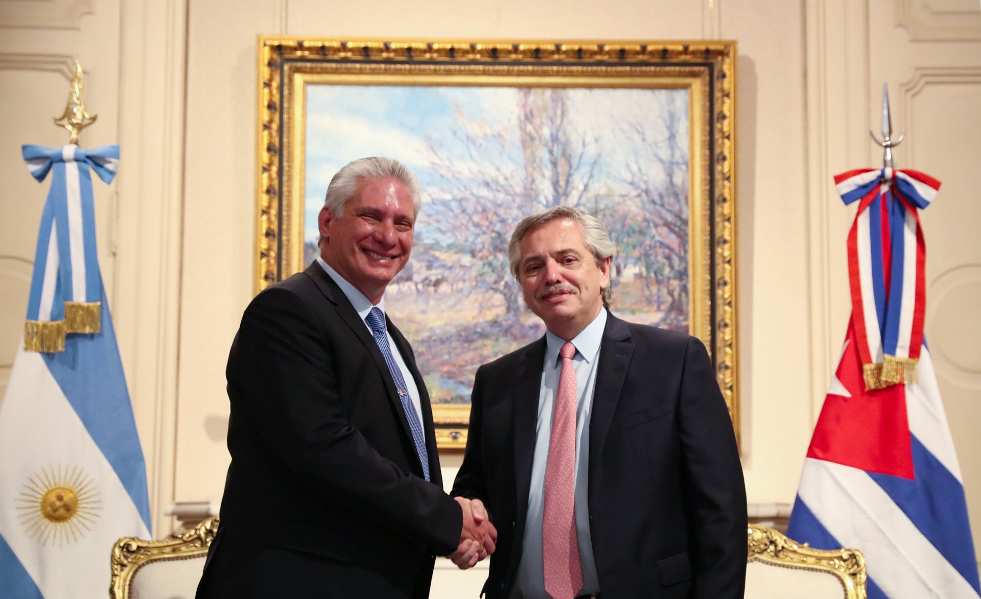 President Fernández receives President Miguel Díaz-Canel of Cuba