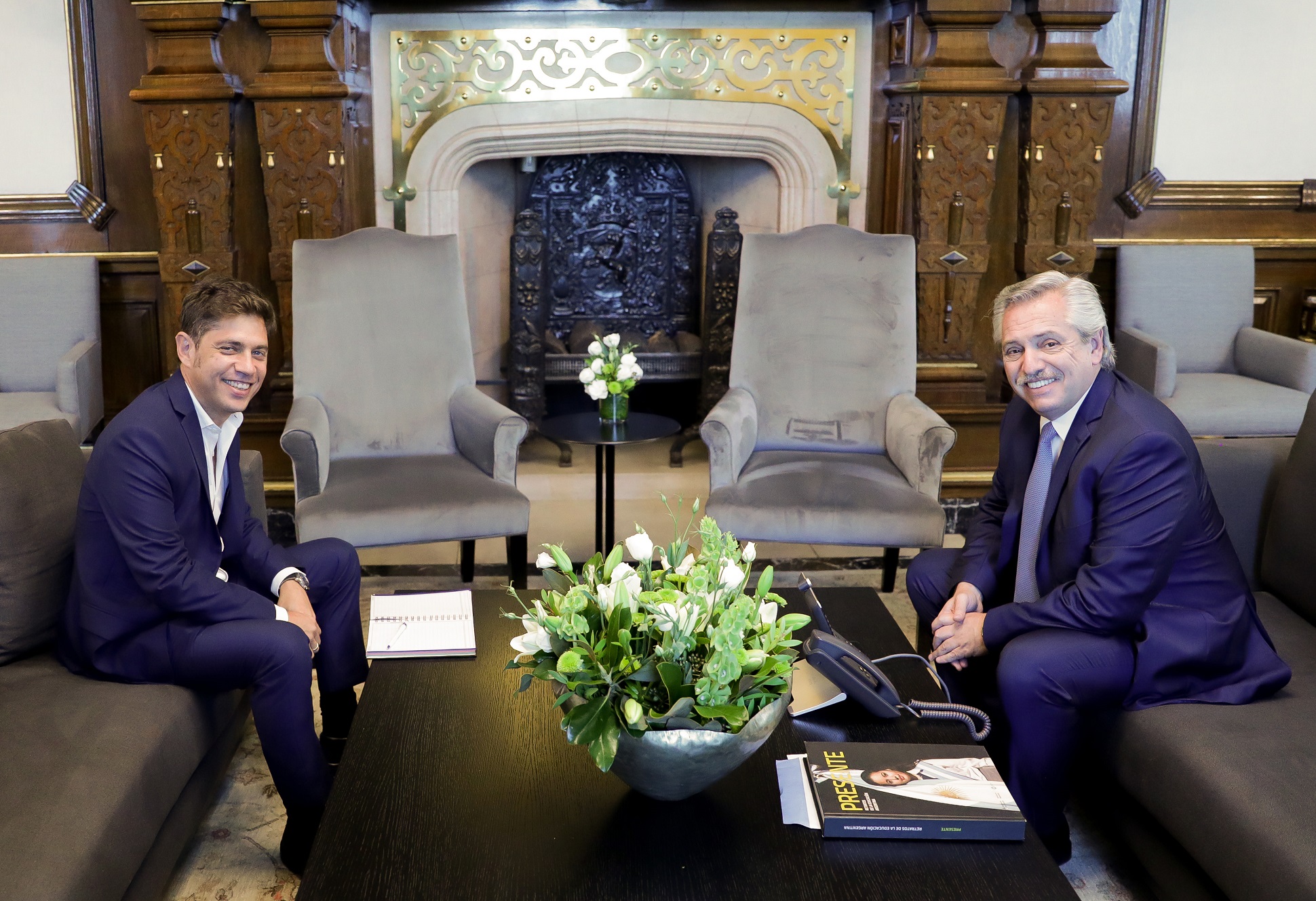 El presidente Alberto Fernández recibió al gobernador Kicillof