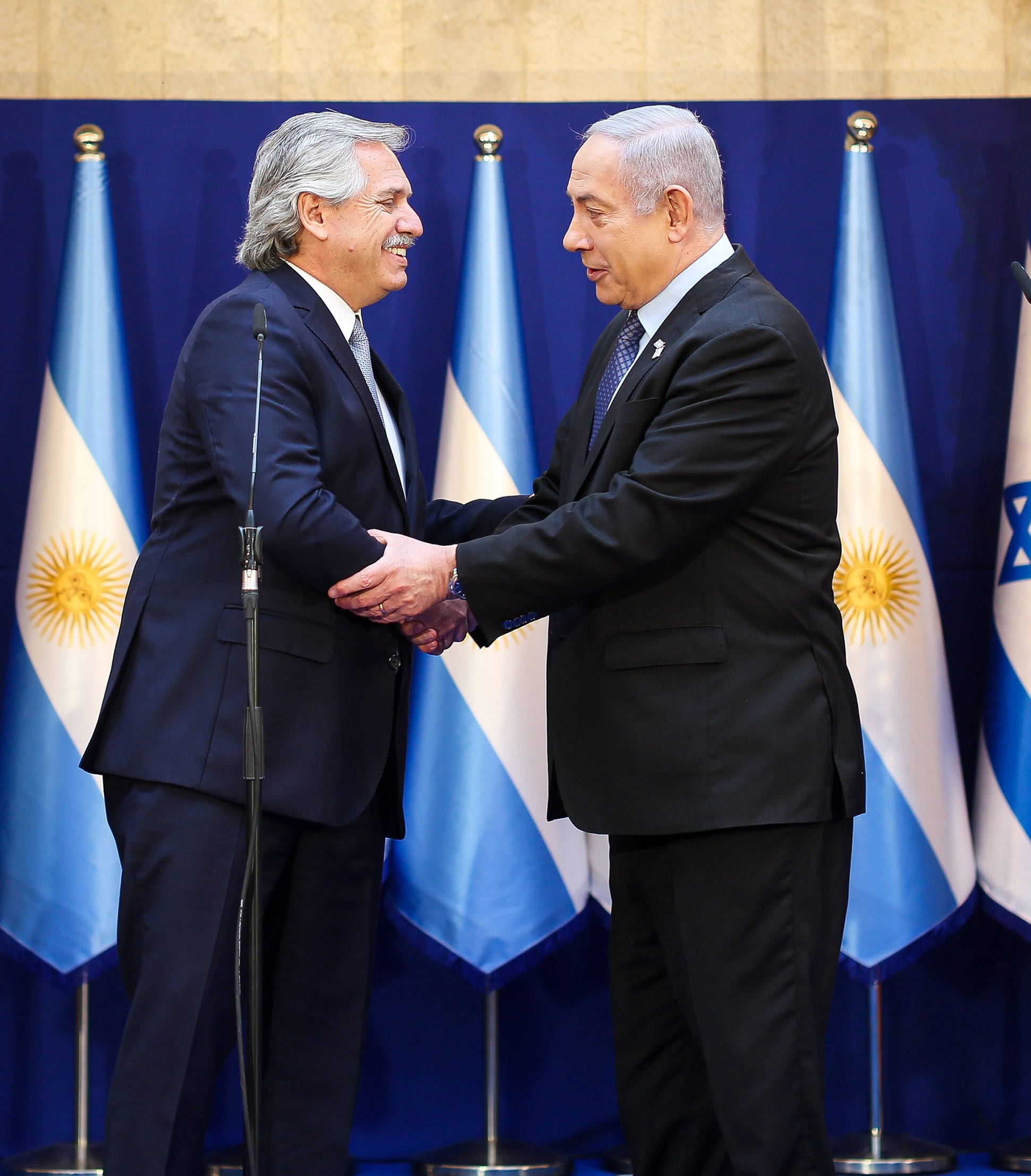 El presidente Alberto Fernández se reunió con el primer ministro de Israel, Benjamin Netanyahu