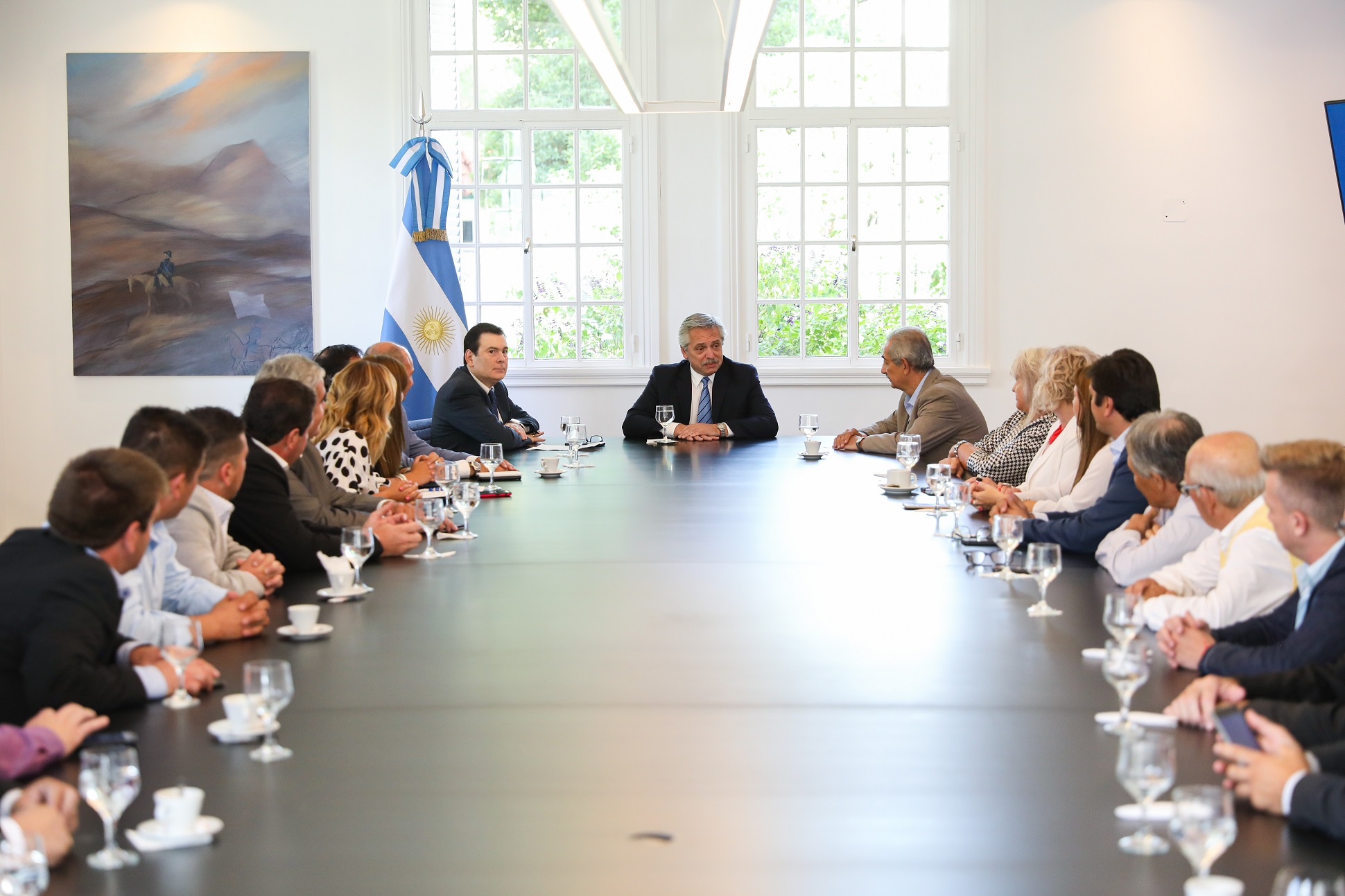 El presidente Alberto Fernández recibió a un grupo de intendentes de Córdoba
