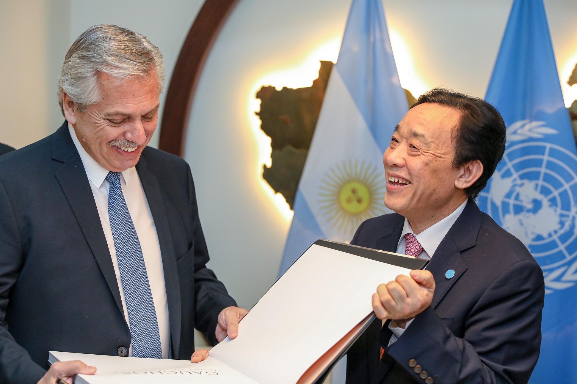 El presidente Alberto Fernández se reunió con el director general de la FAO