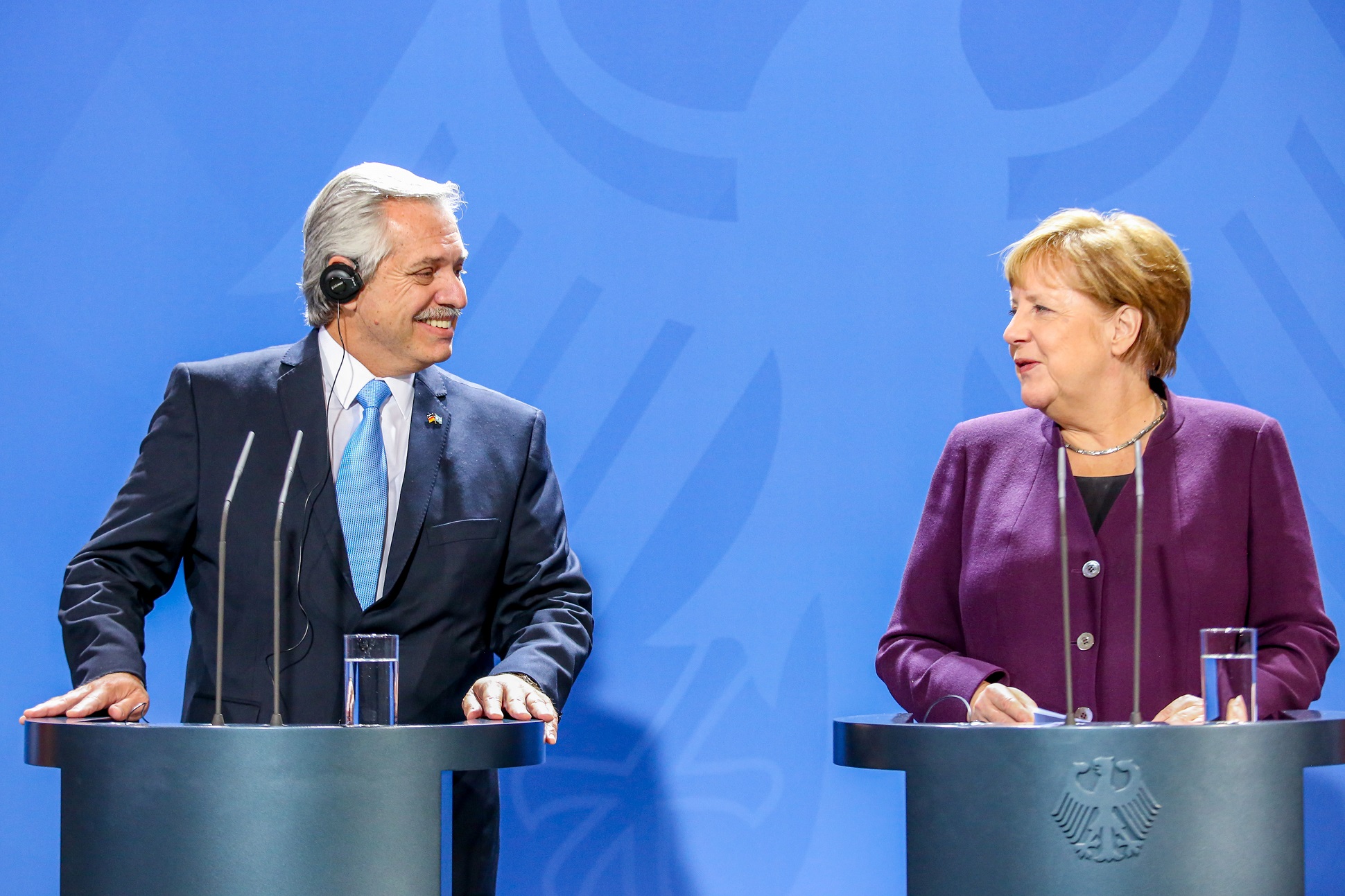 El Presidente se reunió con la canciller alemana, Angela Merkel