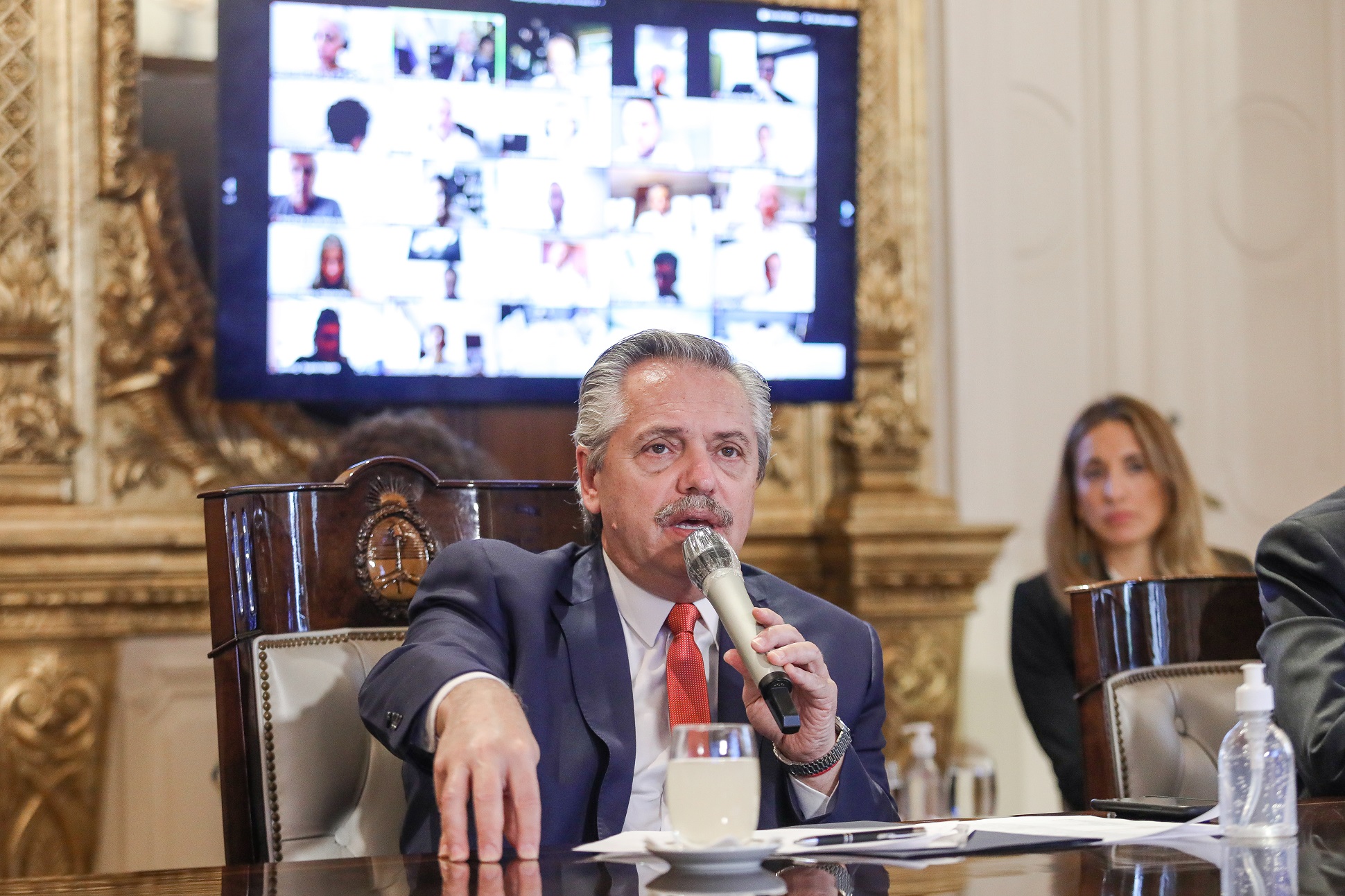 El Presidente encabezó una videoconferencia con representantes de empresas de tecnología