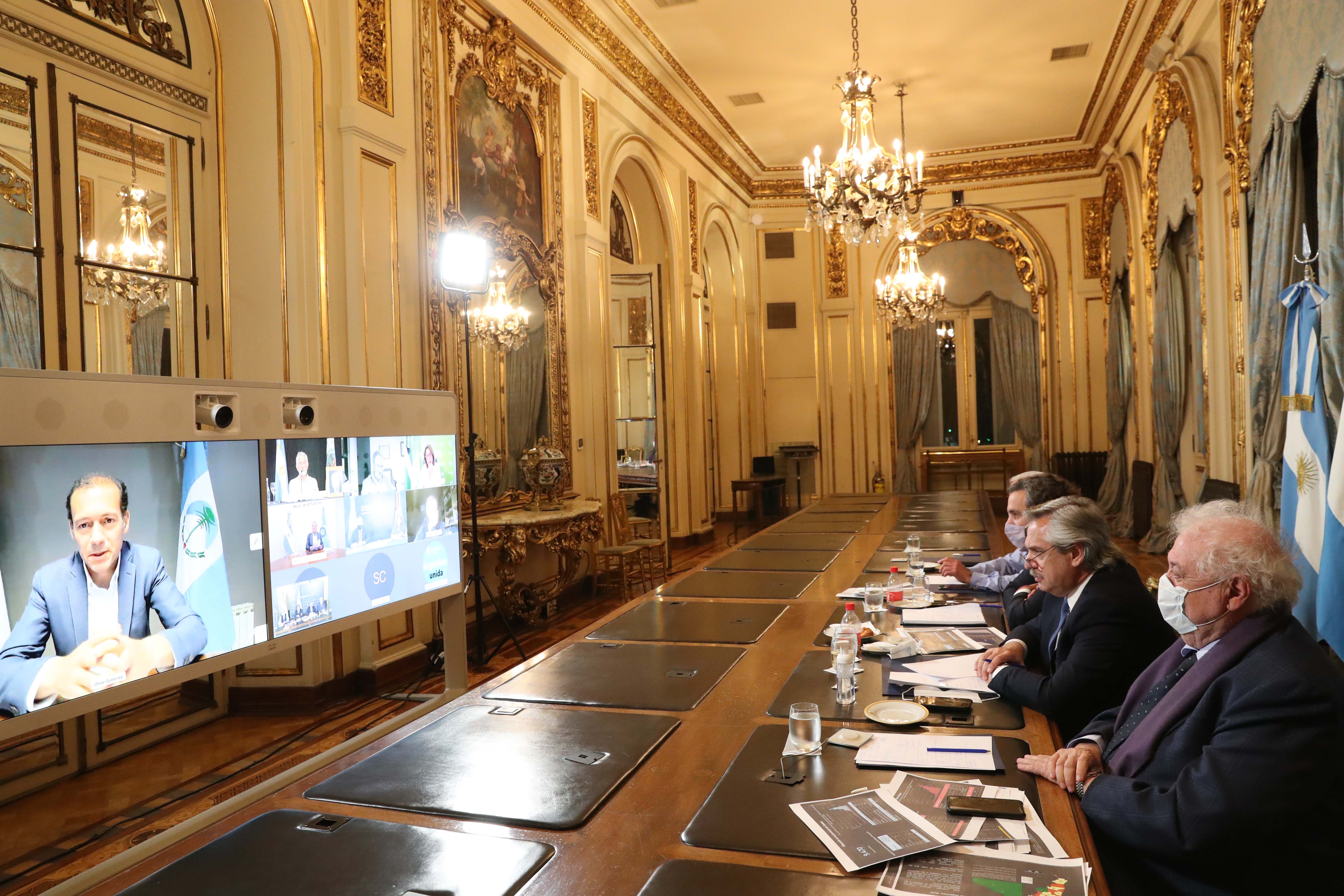 Coronavirus: El presidente Alberto Fernández mantuvo una reunión virtual con gobernadores