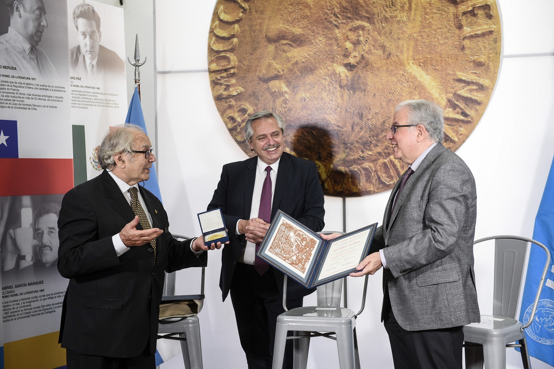 El Presidente inauguró la Casa de los Premios Nobel Latinoamericanos