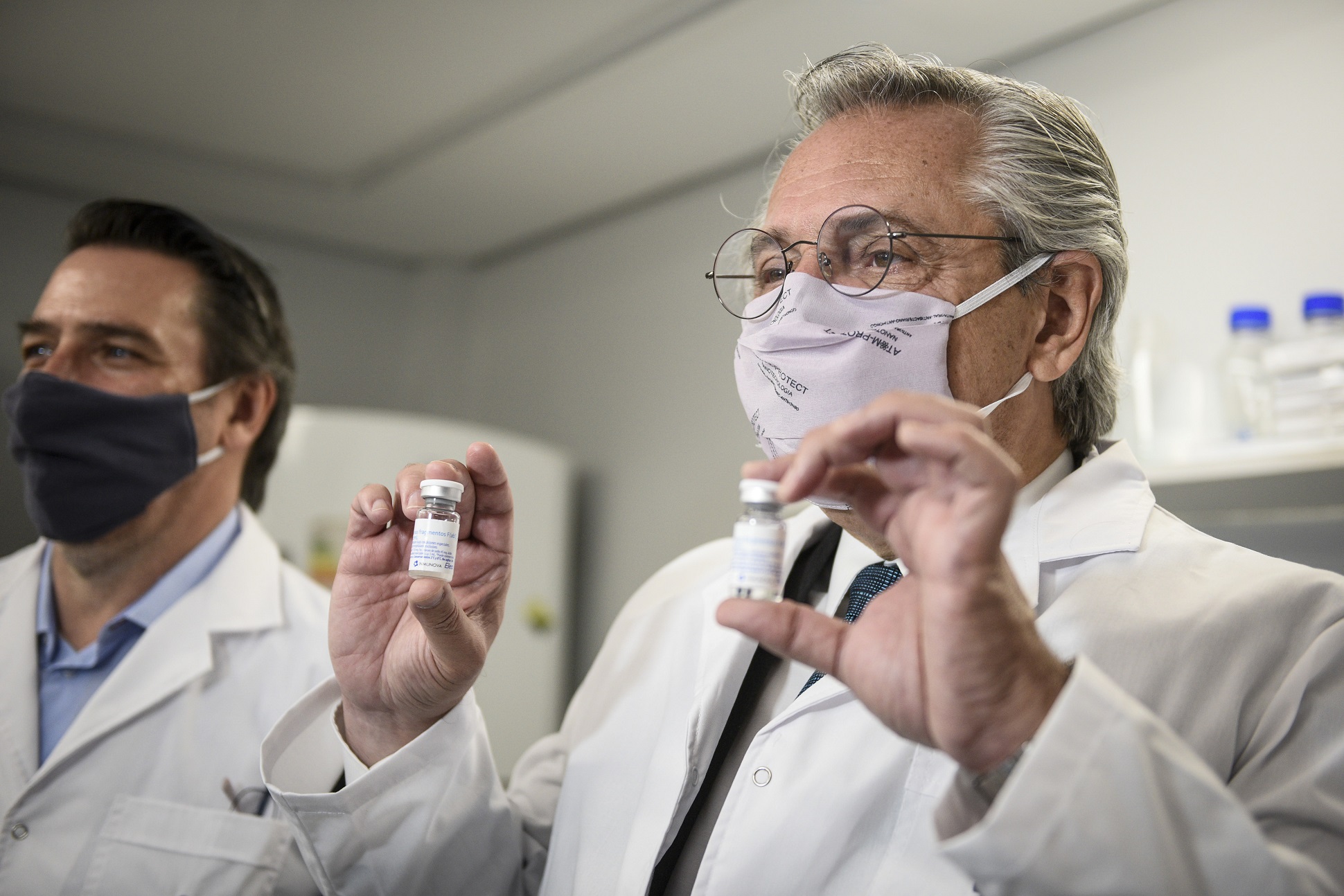 El Presidente recorrió los laboratorios de la Universidad de San Martín donde se desarrolló el suero hiperinmune anti COVID-19