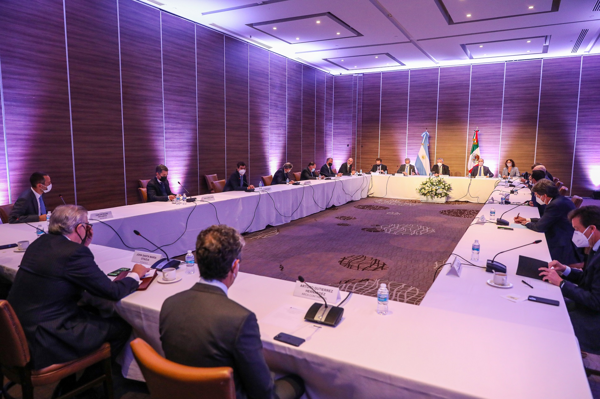 El Presidente se reunió con empresarios mexicanos que tienen inversiones en la Argentina