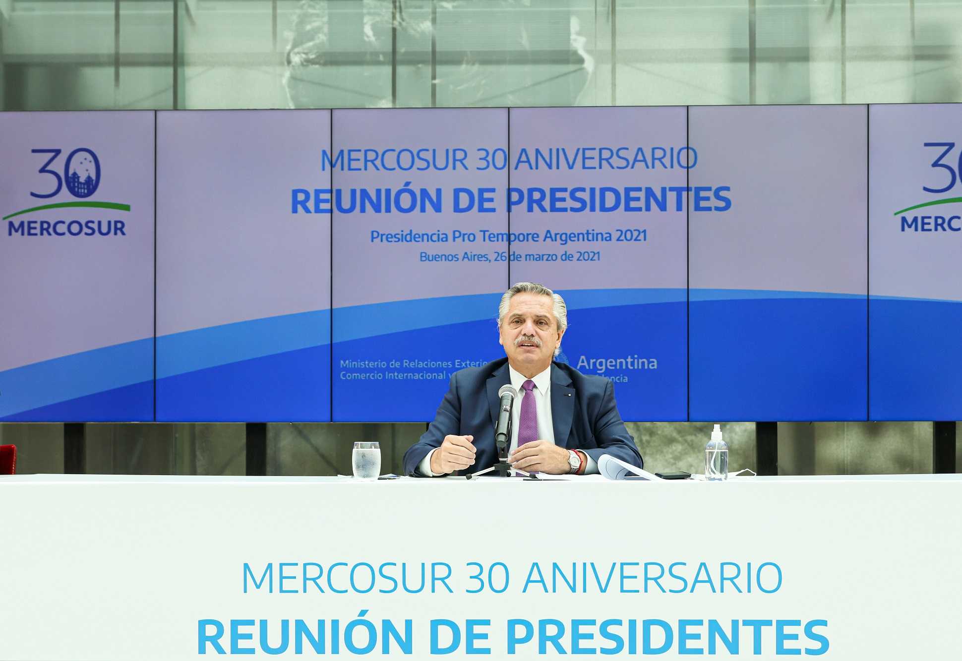 En su 30° aniversario, Alberto Fernández definió al MERCOSUR como una zona de paz, diálogo y cooperación