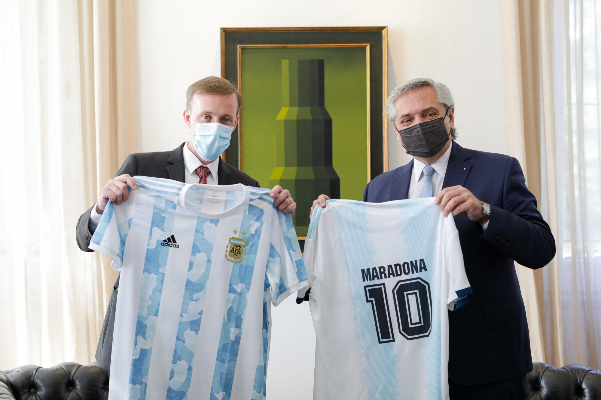 El Presidente se reunió en Olivos con Jake Sullivan, asesor de Seguridad Nacional de Joe Biden