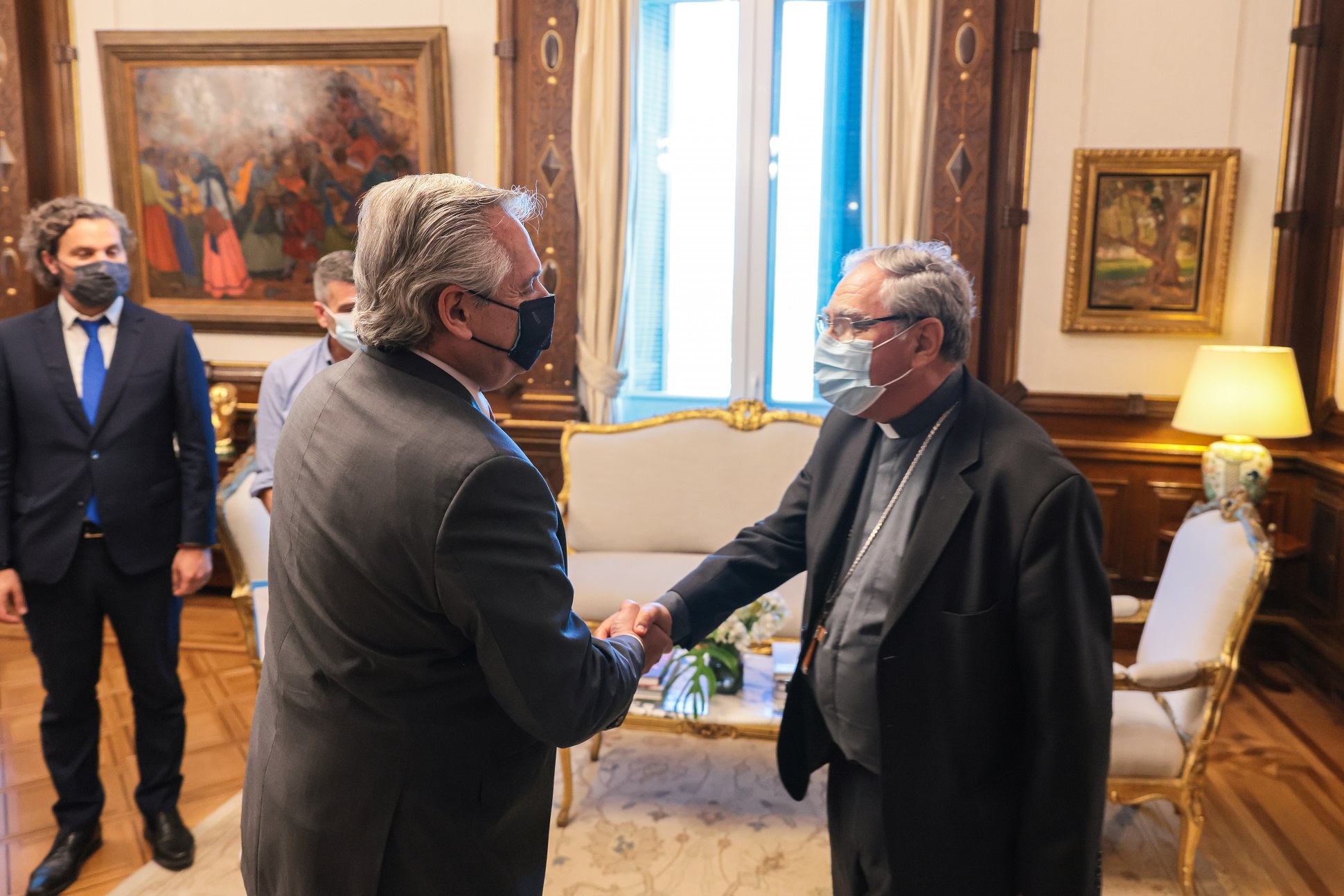 El presidente recibió a la comisión ejecutiva de la Conferencia Episcopal Argentina