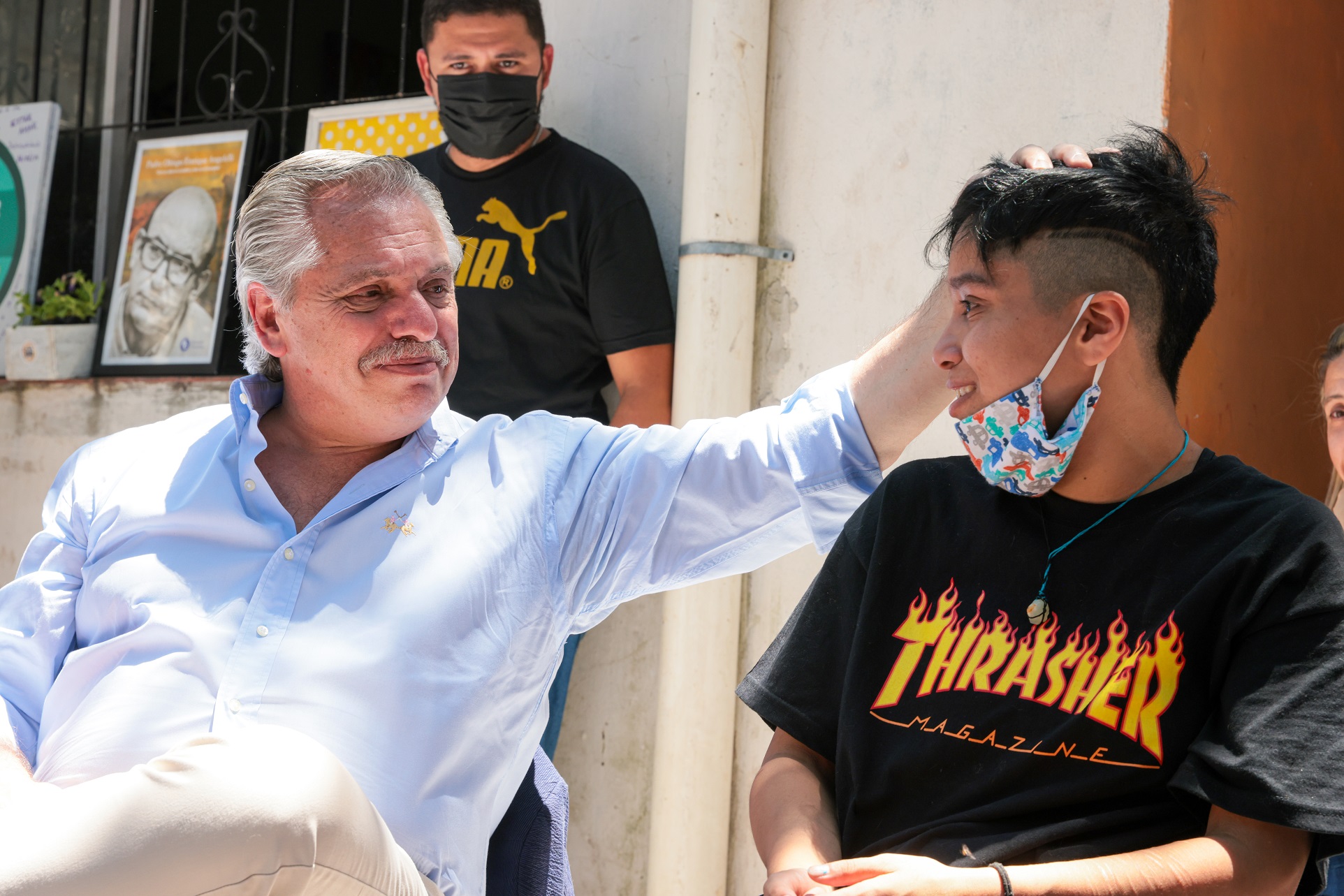 El presidente Alberto Fernández visitó un espacio que asiste a personas en situación de vulnerabilidad