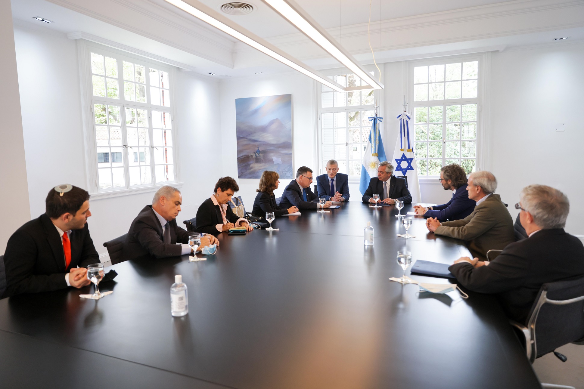 El presidente se reunió en Olivos con el viceprimer ministro de Israel, Gideon Sa´ar