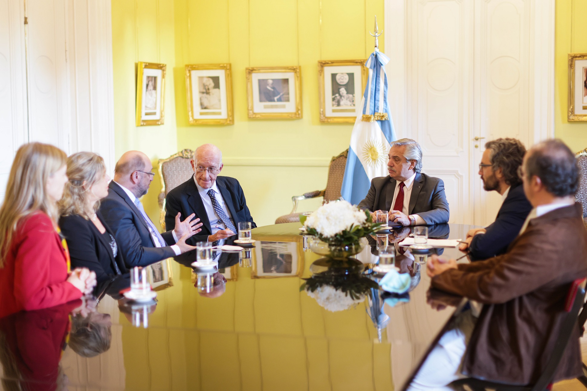 El presidente Alberto Fernández se reunió con Martin Schulz, titular de la Fundación Friedrich Ebert