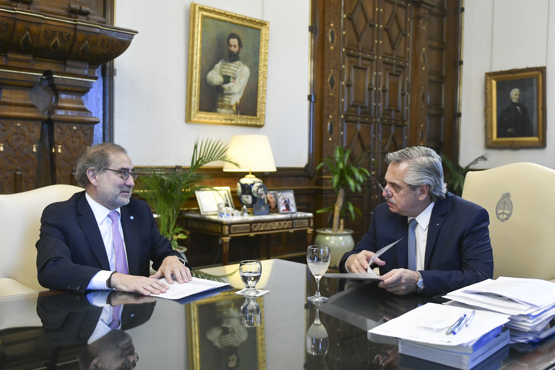 El presidente recibió al embajador argentino en Estados Unidos, Jorge Argüello