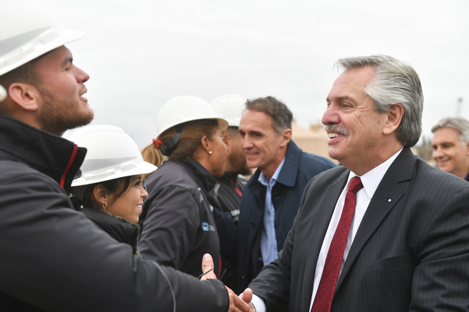 El presidente Alberto Fernández recorrió una planta de tratamiento de líquidos cloacales en la ciudad de Córdoba