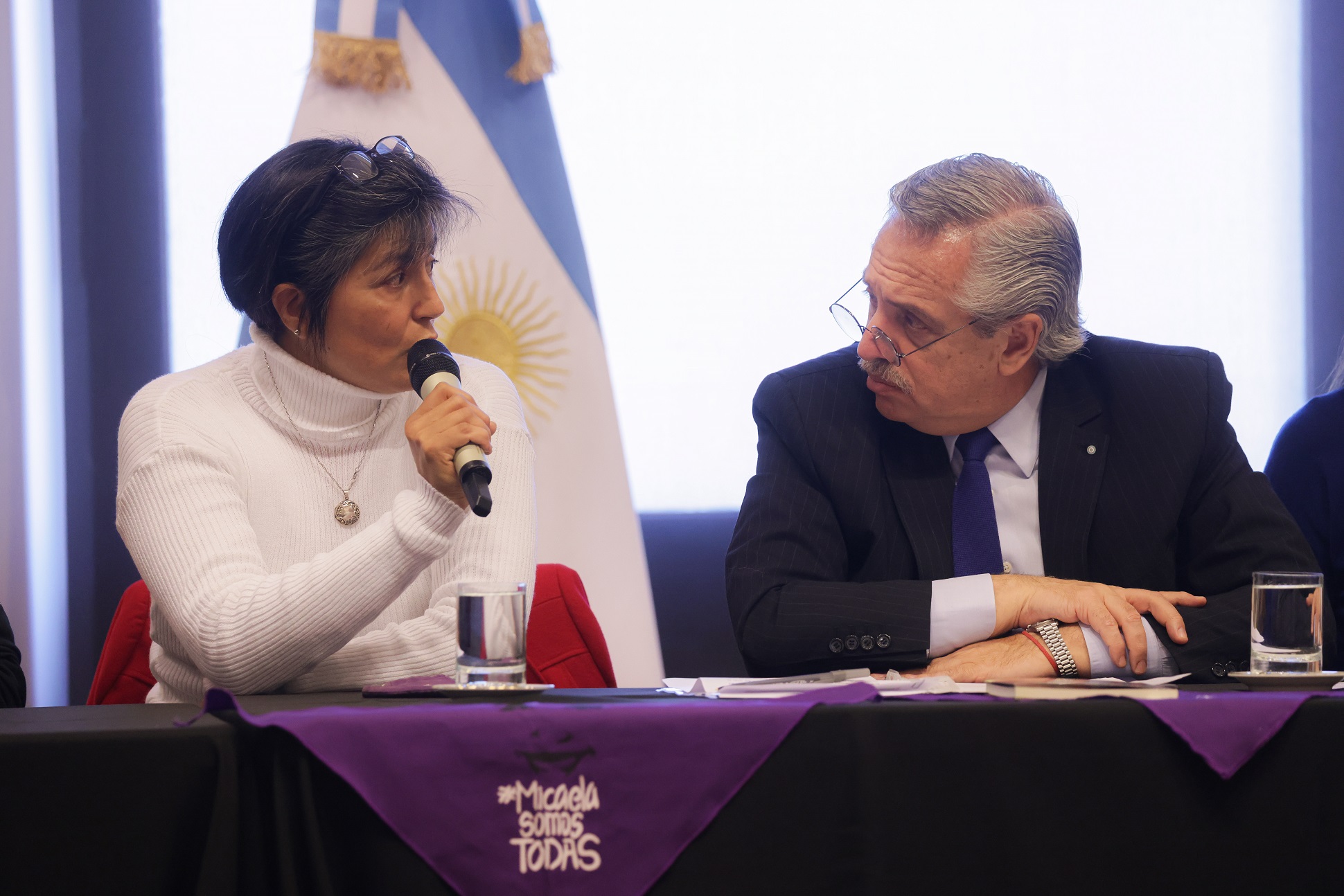 El presidente Alberto Fernández recibió a familiares de víctimas de femicidio