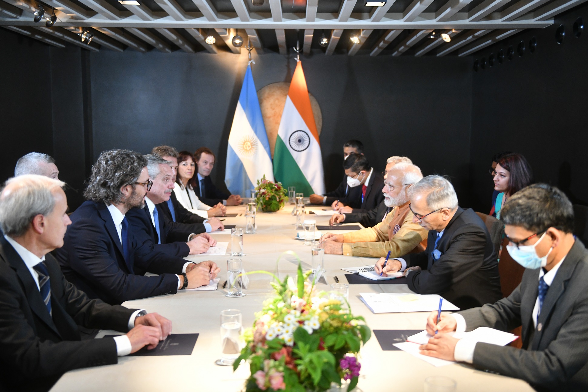 El presidente mantuvo una reunión bilateral con Narendra Modi, primer ministro de India