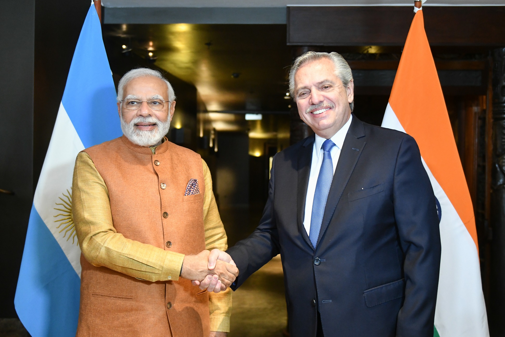 El presidente mantuvo una reunión bilateral con Narendra Modi, primer ministro de India