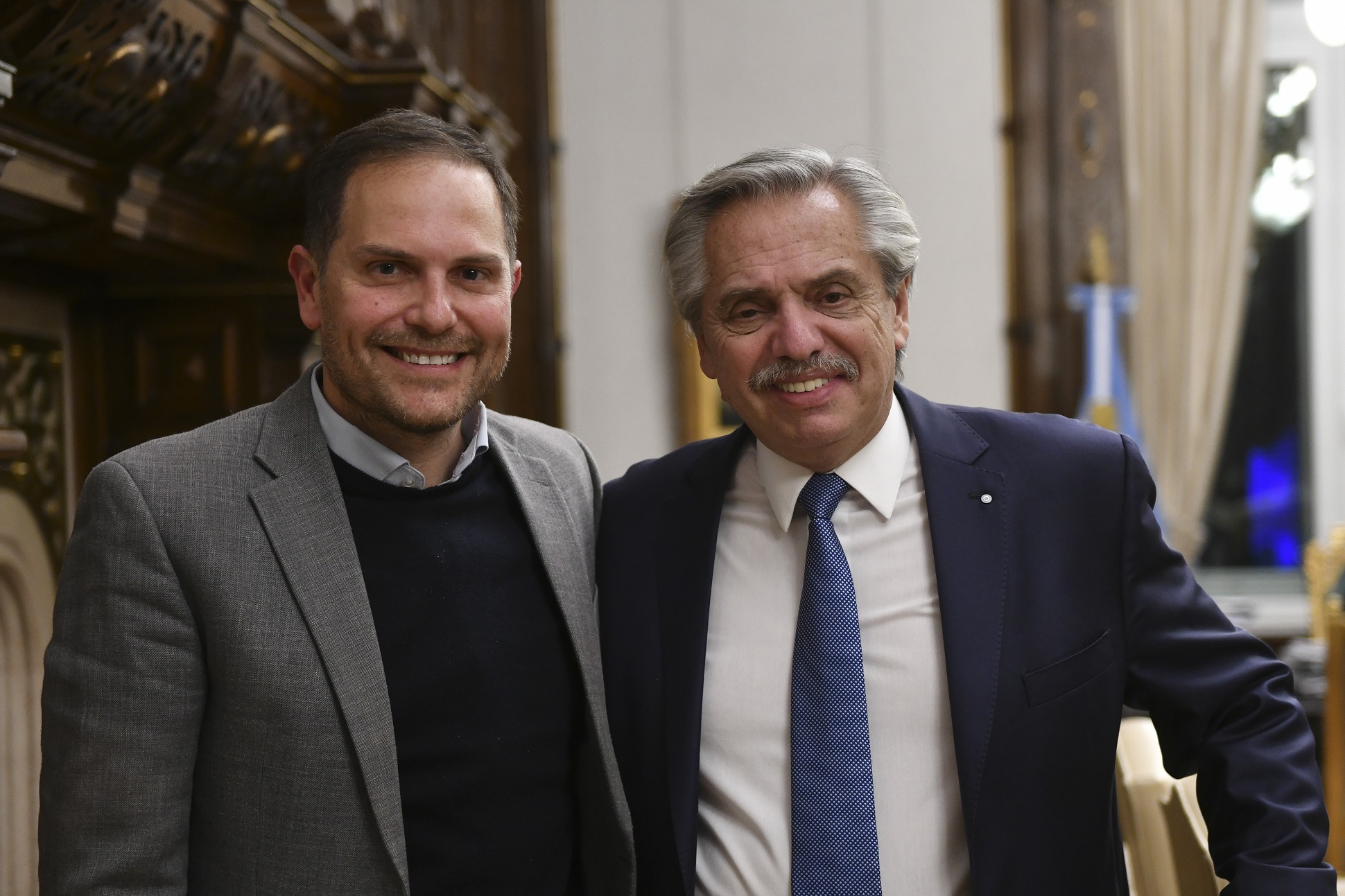 El presidente recibió al intendente de Villa María, Martín Gill