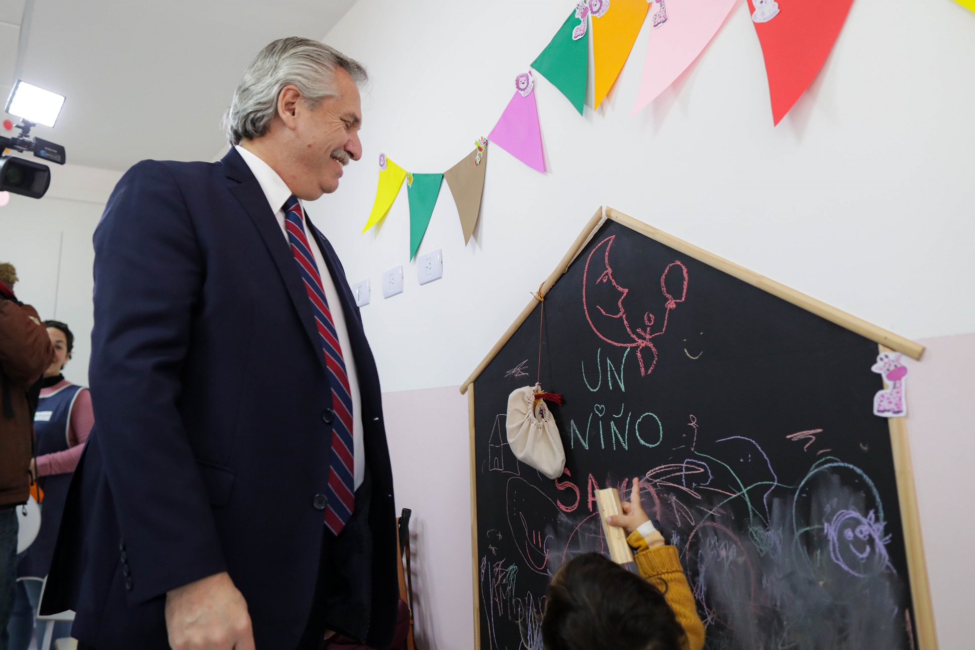 El presidente inauguró un Espacio de Primera Infancia en General Rodríguez