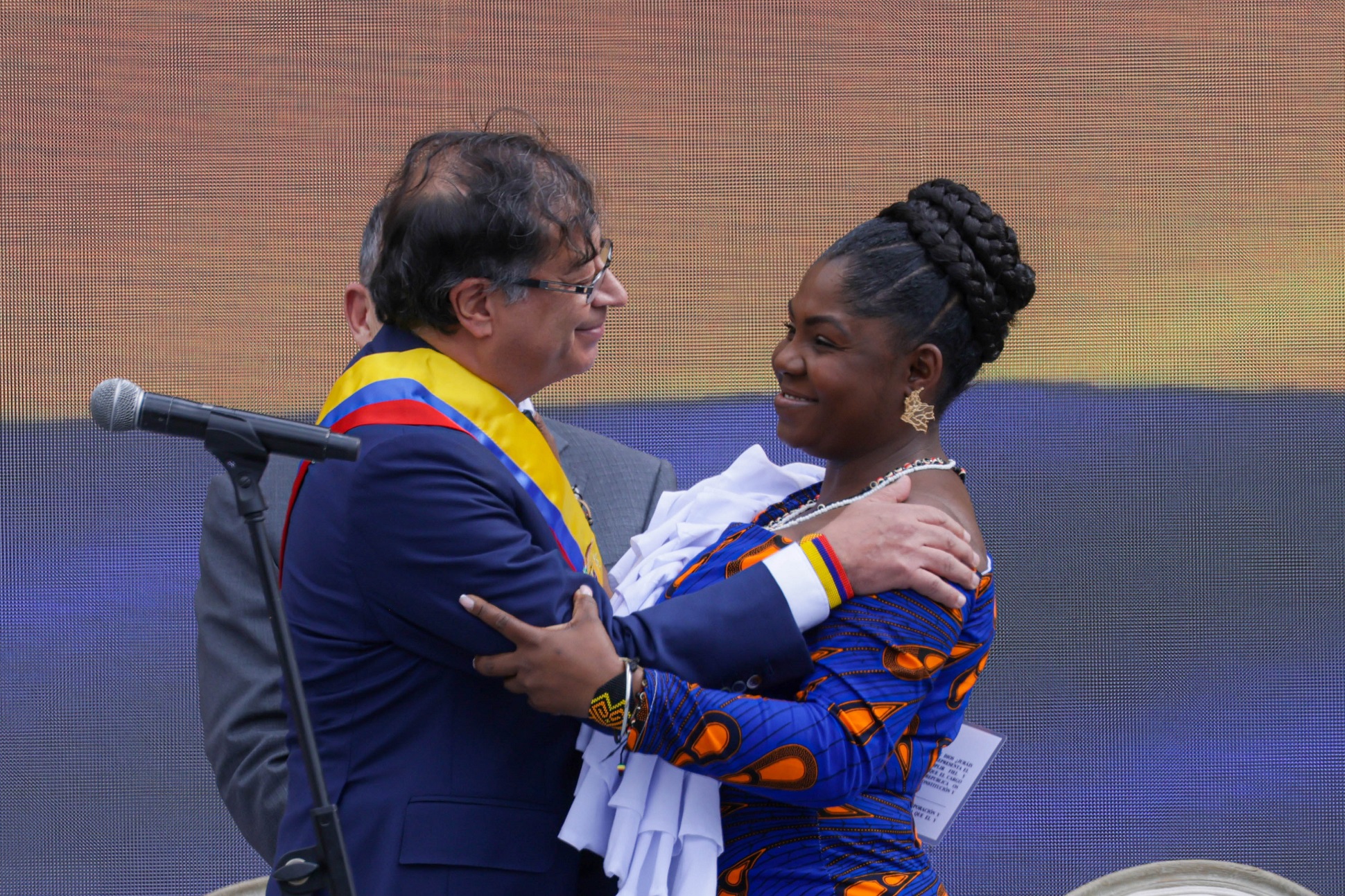 El presidente Alberto Fernández participó esta tarde de la asunción de su par de Colombia, Gustavo Petro