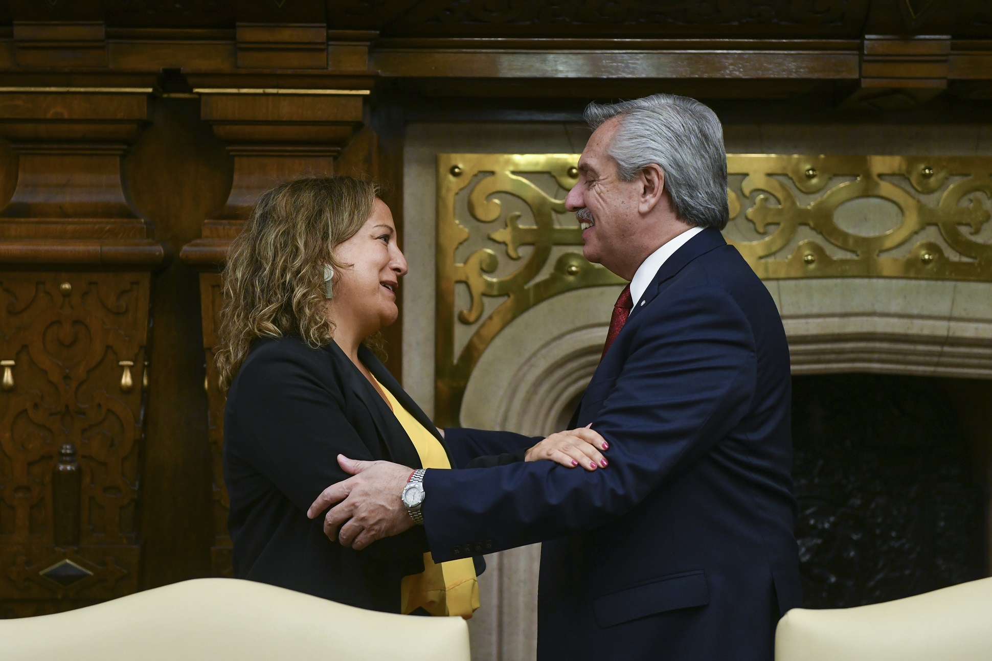 El presidente se reunió con la titular del Grupo de la Alianza Progresista de Socialistas y Demócratas en el Parlamento Europeo, Iratxe García Pérez