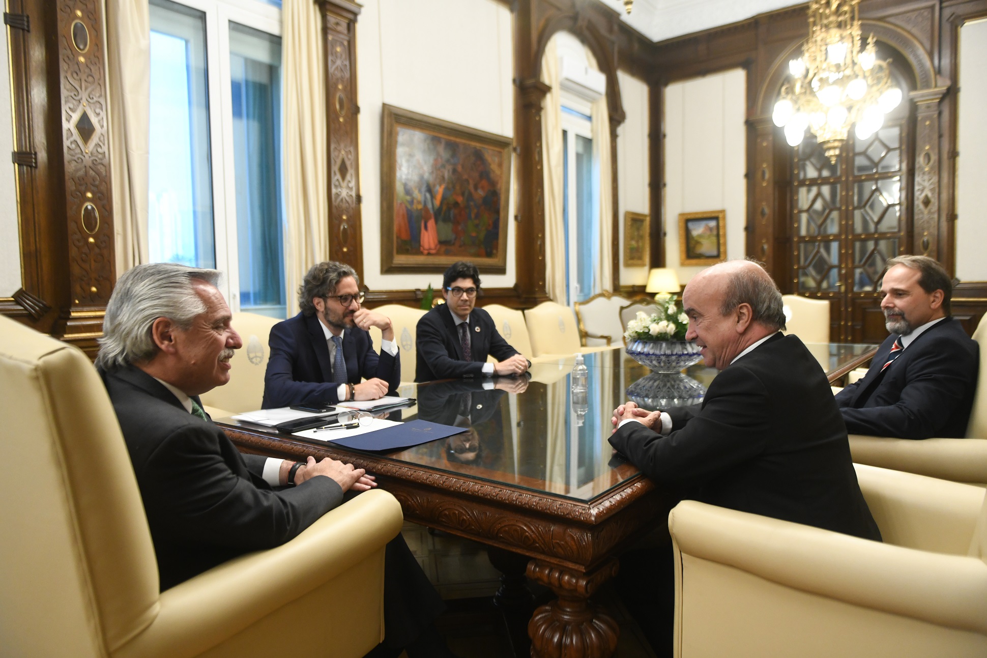 El presidente recibi&oacute; a Mariano Jabonero, secretario general de la OEI