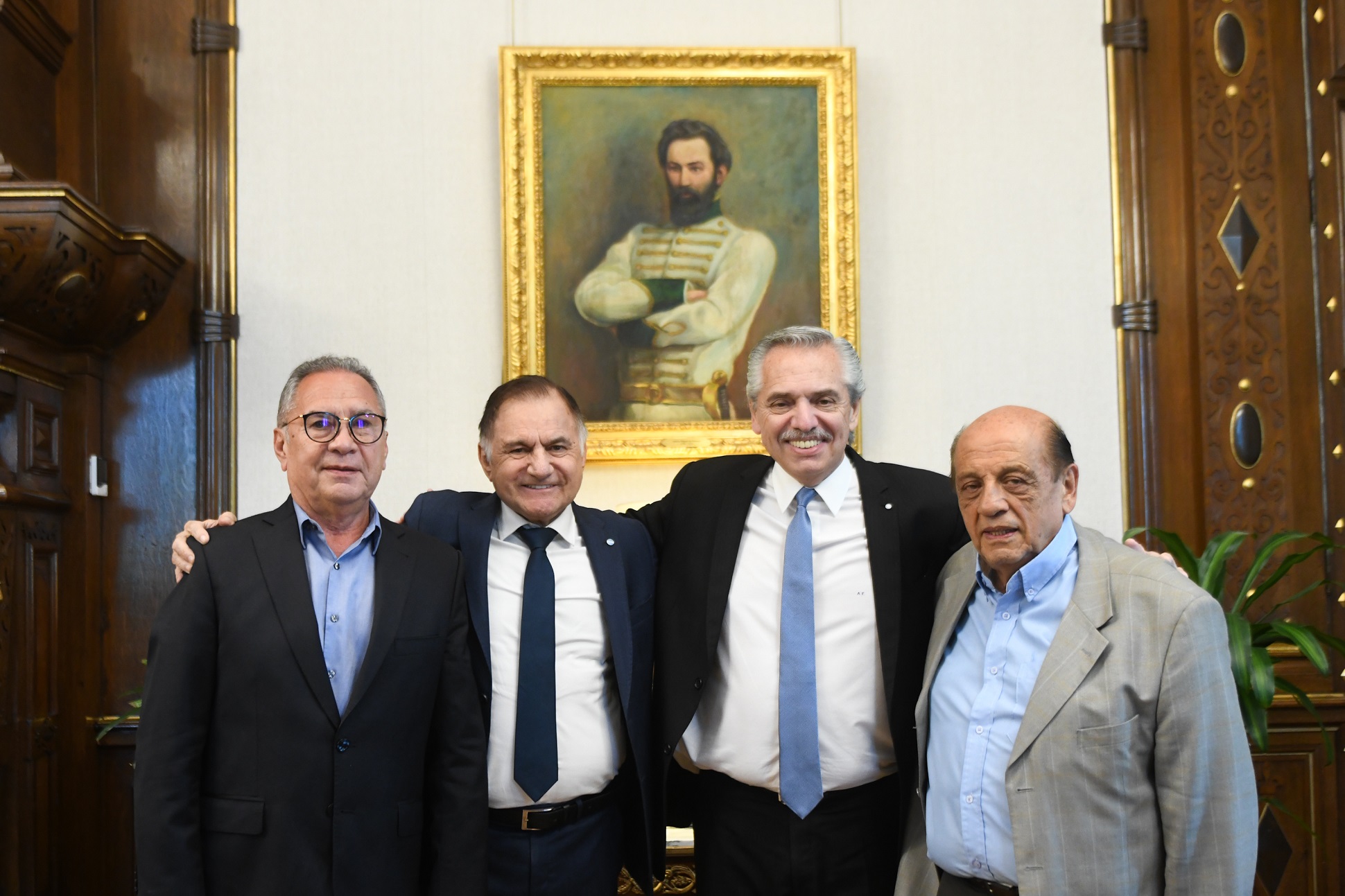  El presidente se reunió con Descalzo, Mussi y Pereyra