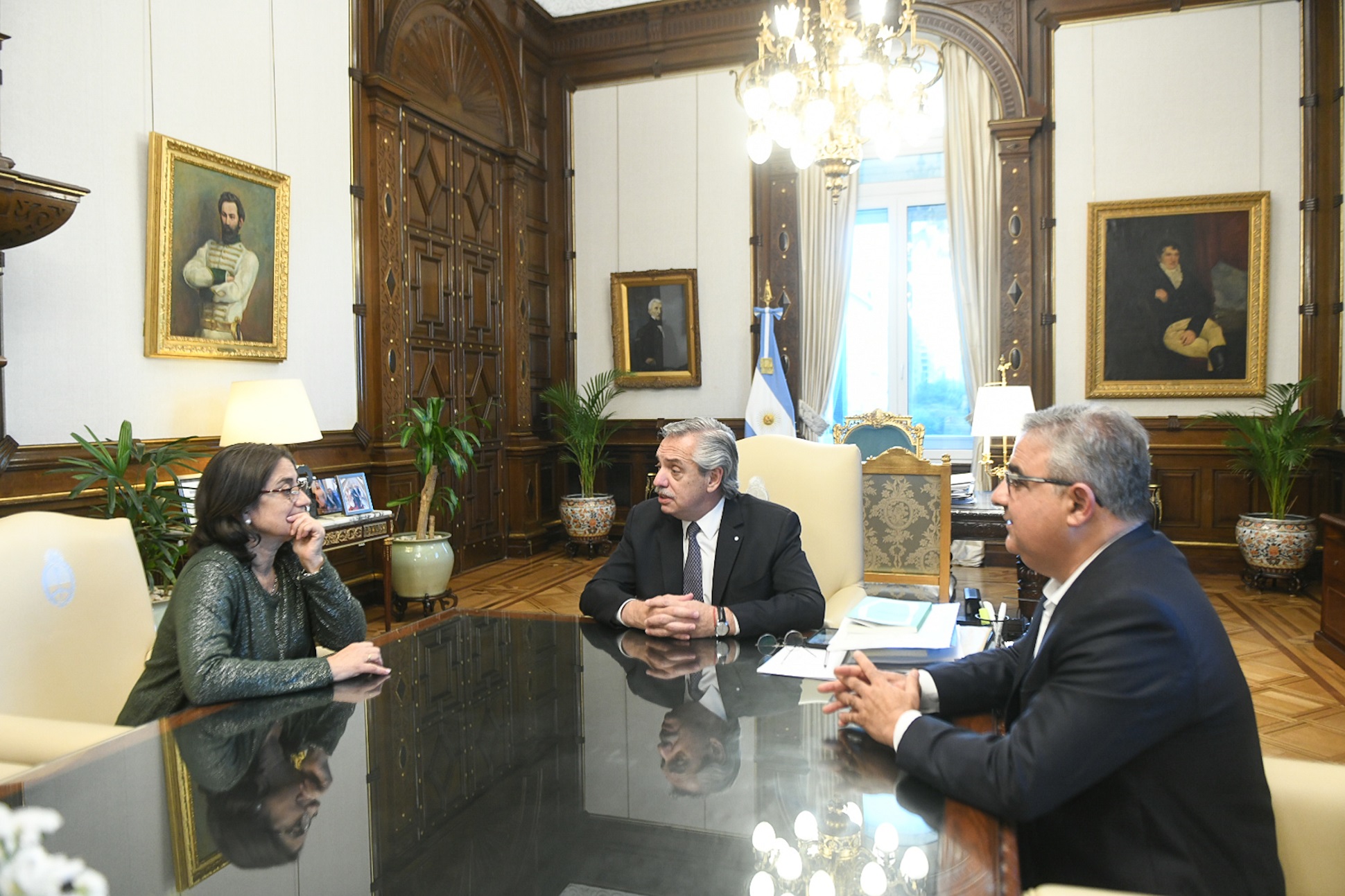 El presidente se reunió con el gobernador de Catamarca, Raúl Jalil