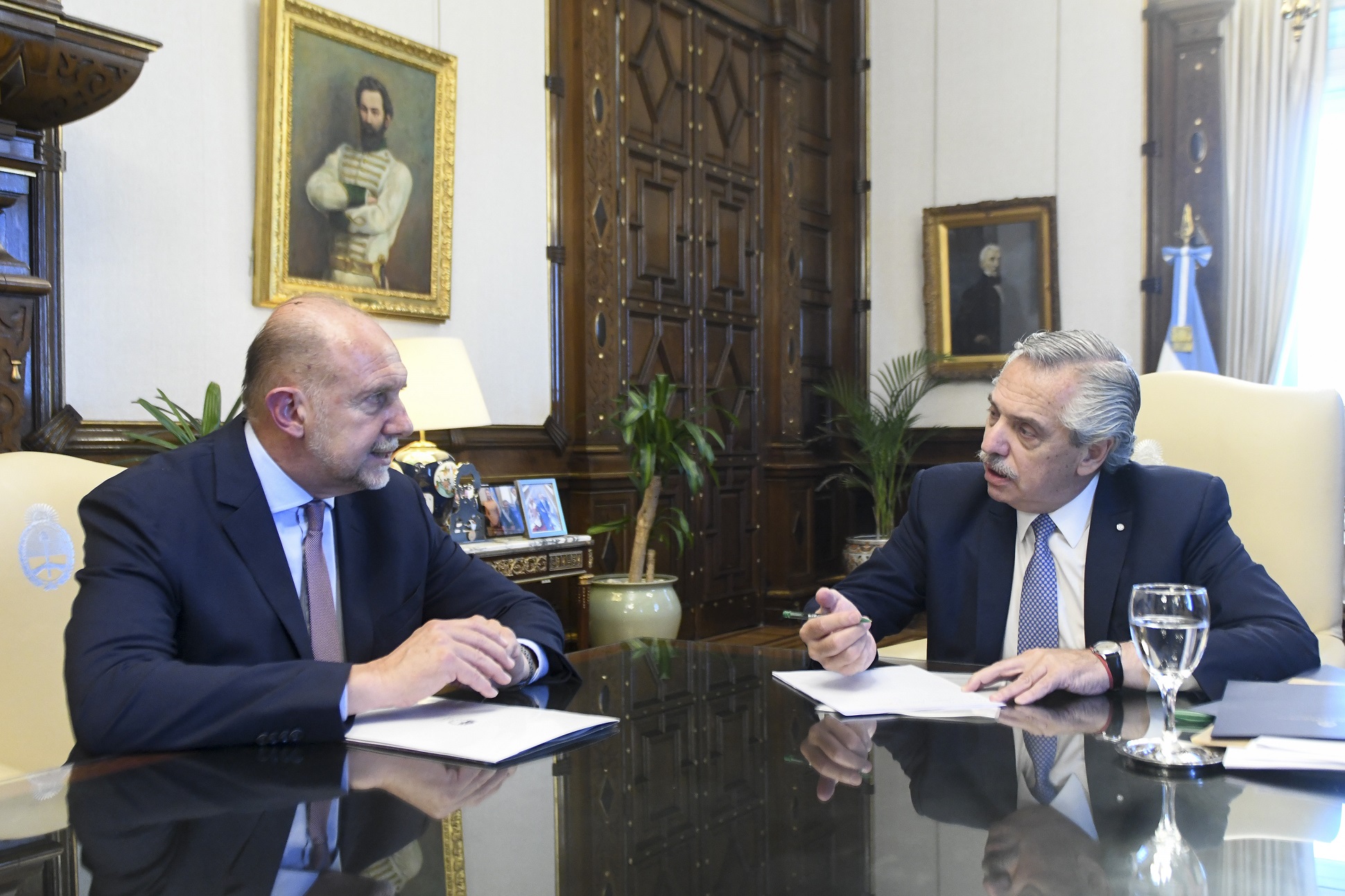 El presidente recibi&oacute; al gobernador de Santa Fe, Omar Perotti
