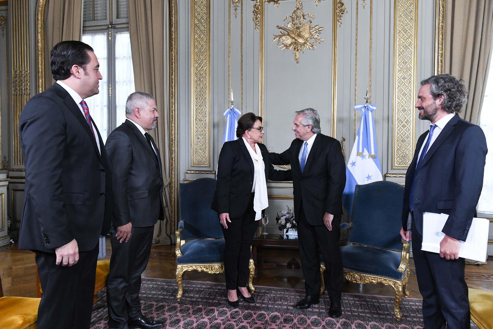 Alberto Fernández se reunió con la presidenta de Honduras y el director general de la FAO
