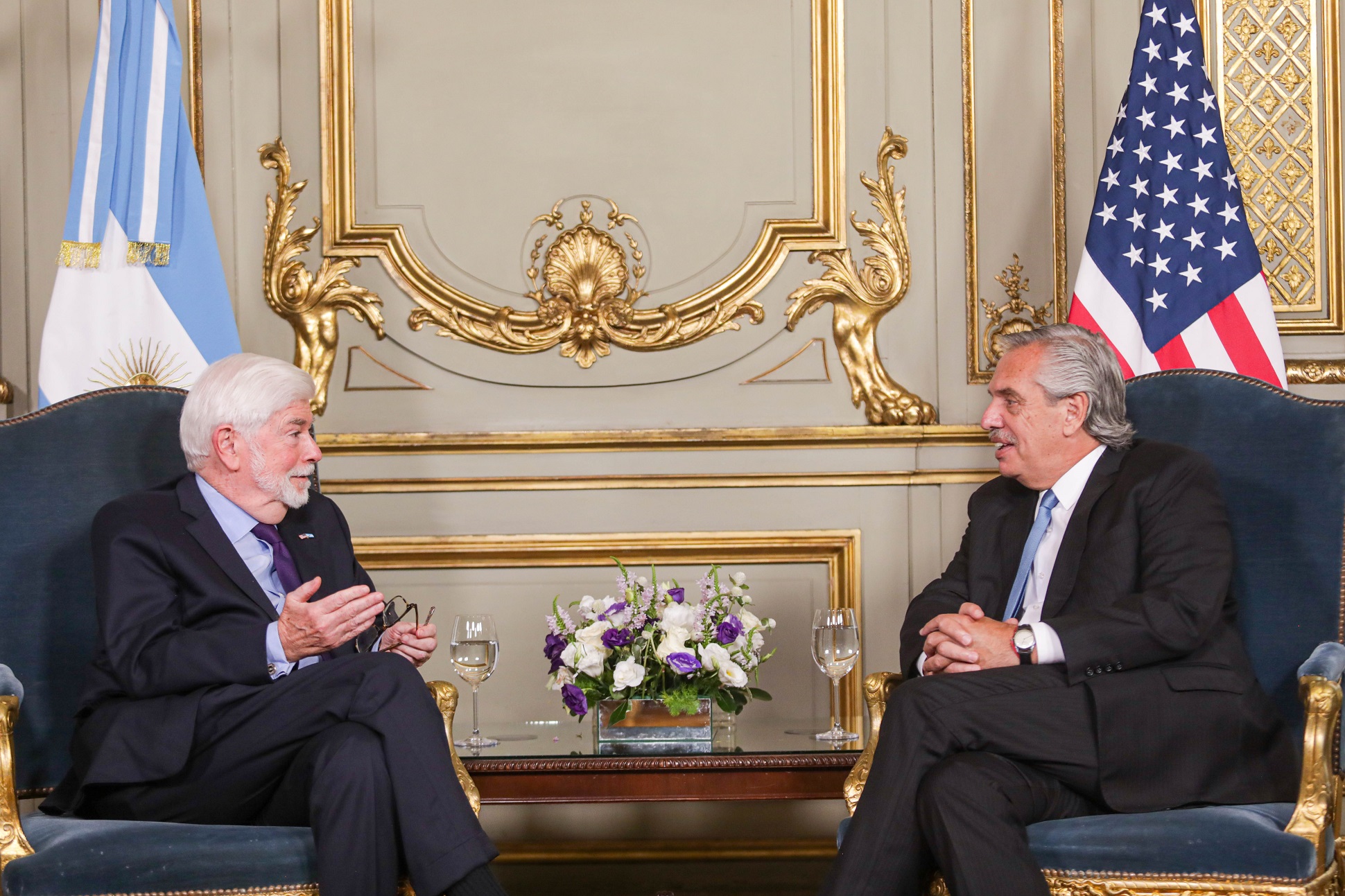 Alberto Fernández mantuvo una reunión con el asesor presidencial para las Américas de Estados Unidos, Christopher Dodd