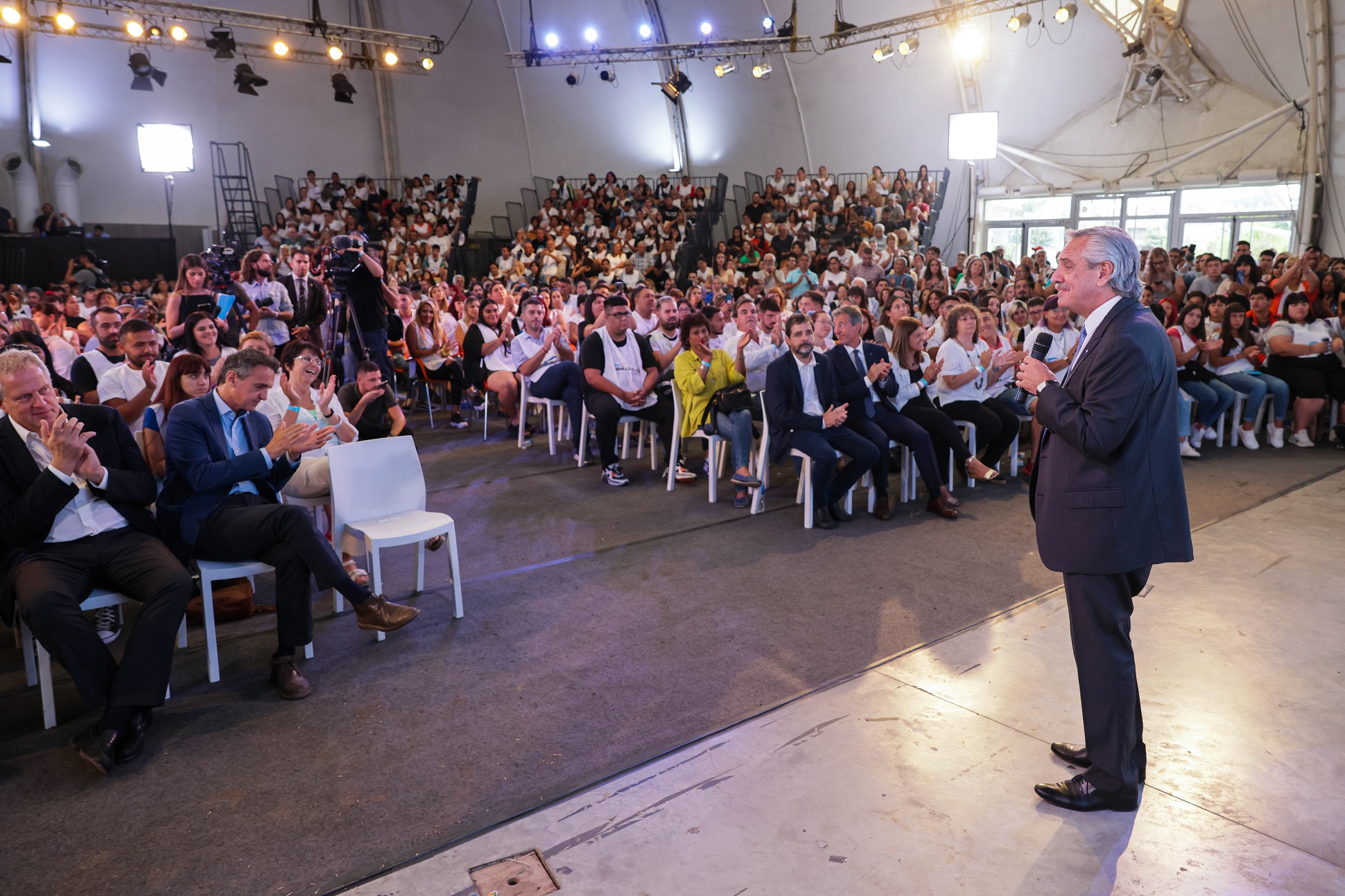 El presidente inauguró la nueva Torre de Desarrollo Académico de la Universidad Nacional de San Martín