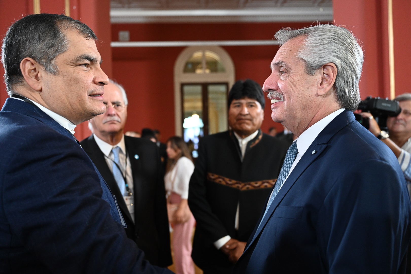 El presidente recibió a las y los miembros del Grupo de Puebla que participarán del III Foro Mundial de Derechos Humanos