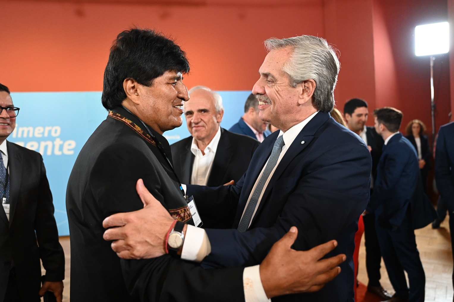 El presidente recibió a las y los miembros del Grupo de Puebla que participarán del III Foro Mundial de Derechos Humanos