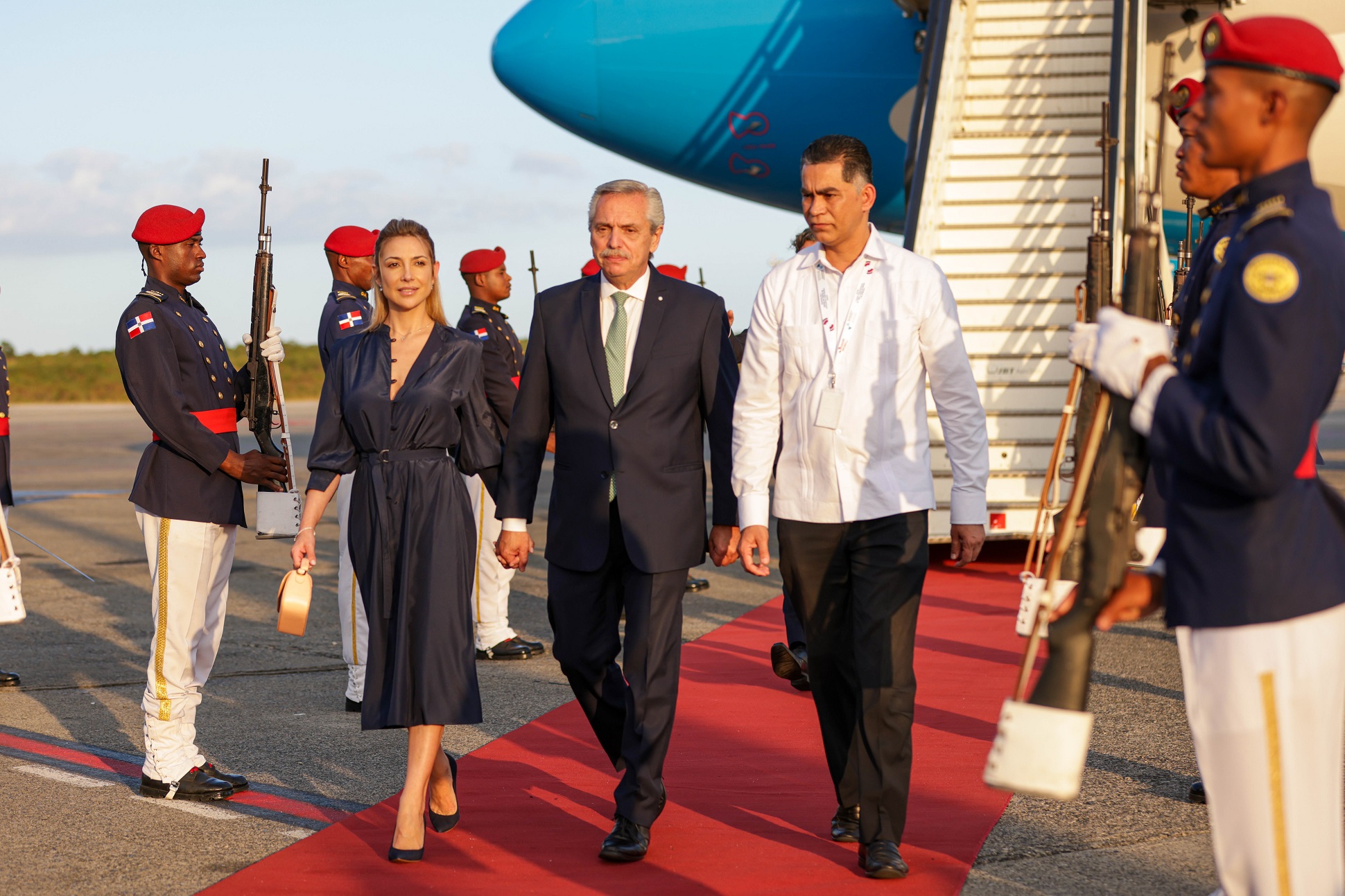 El presidente Alberto Fernández llegó a República Dominicana para participar de la Cumbre Iberoamericana