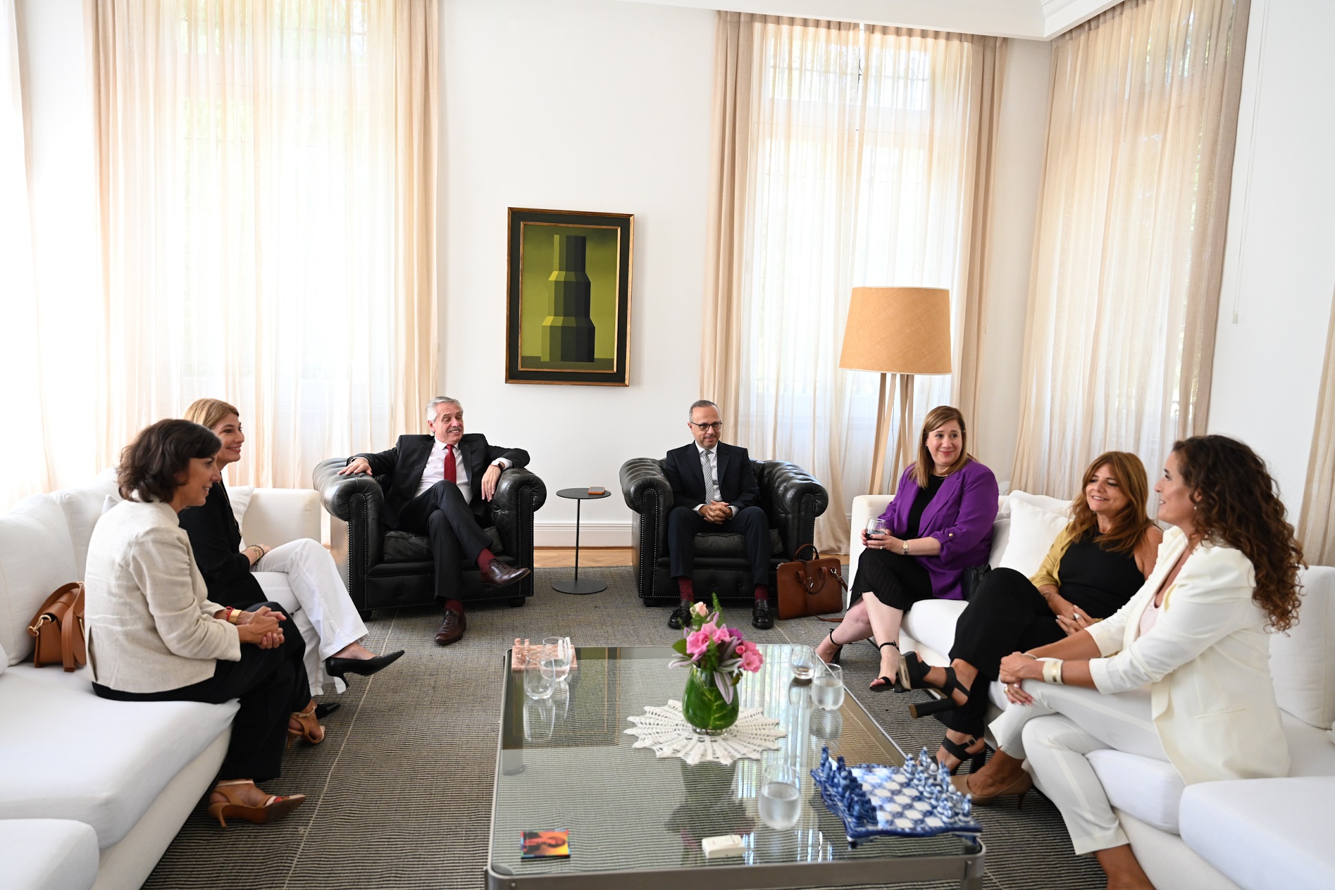 El presidente Alberto Fernández se reunió con empresarias 