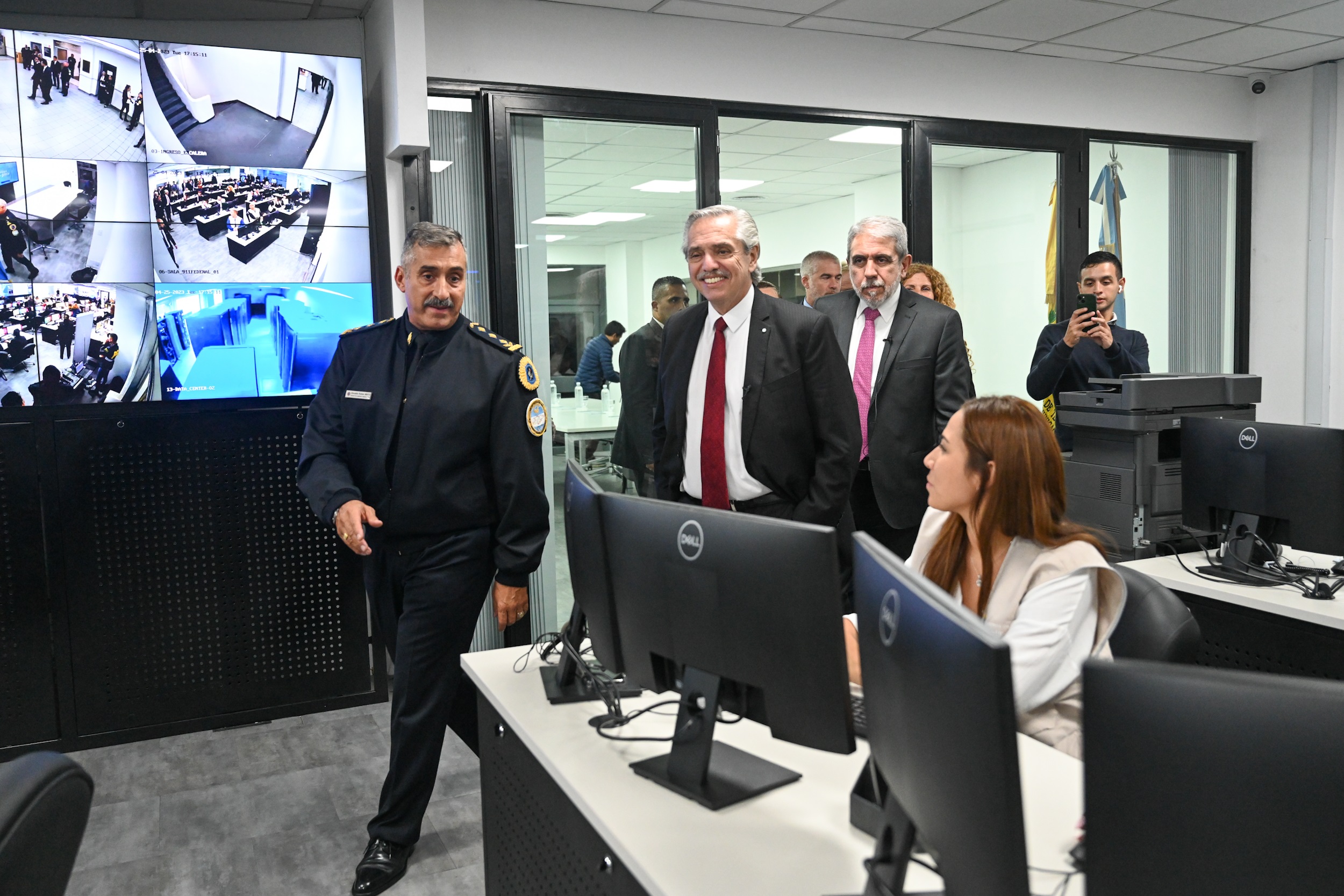 El presidente Alberto Fernández participó de la presentación del nuevo 911 Federal